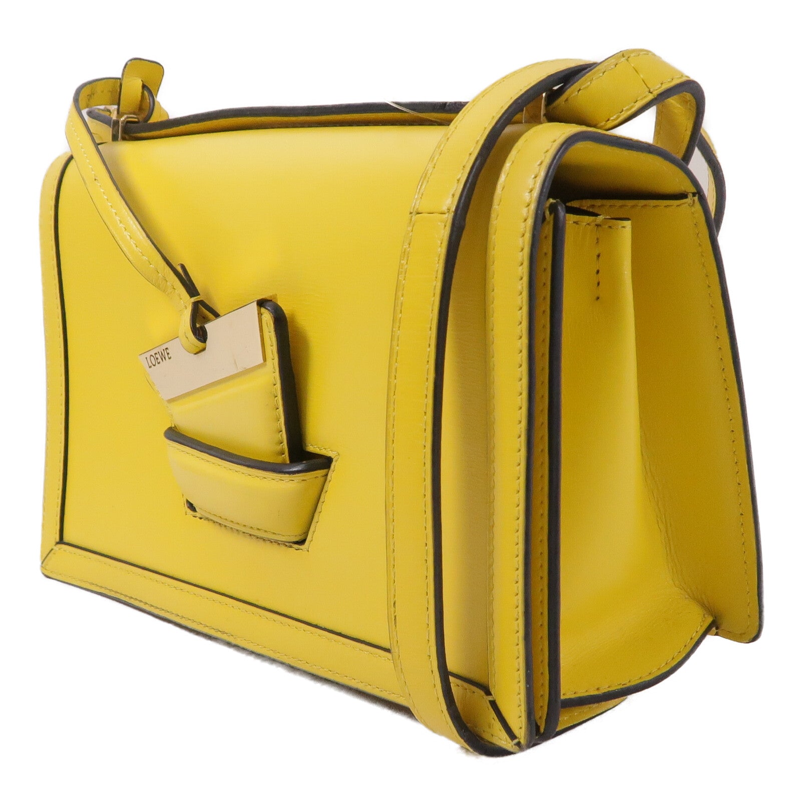 LOEWE 牛皮皮革Barcelona Bag肩背袋