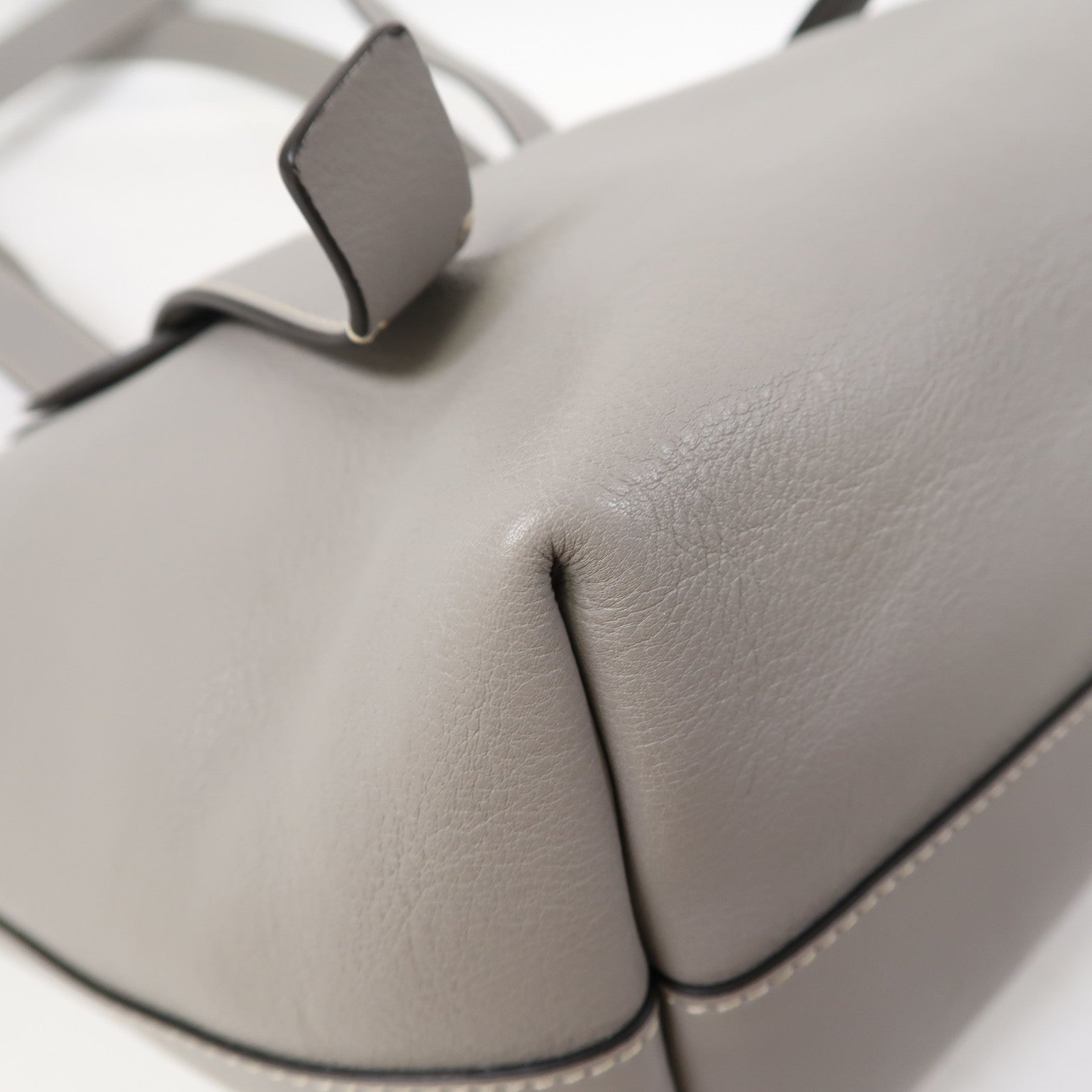 Chloe 牛皮皮革Shoulder Bag金扣肩背袋灰色