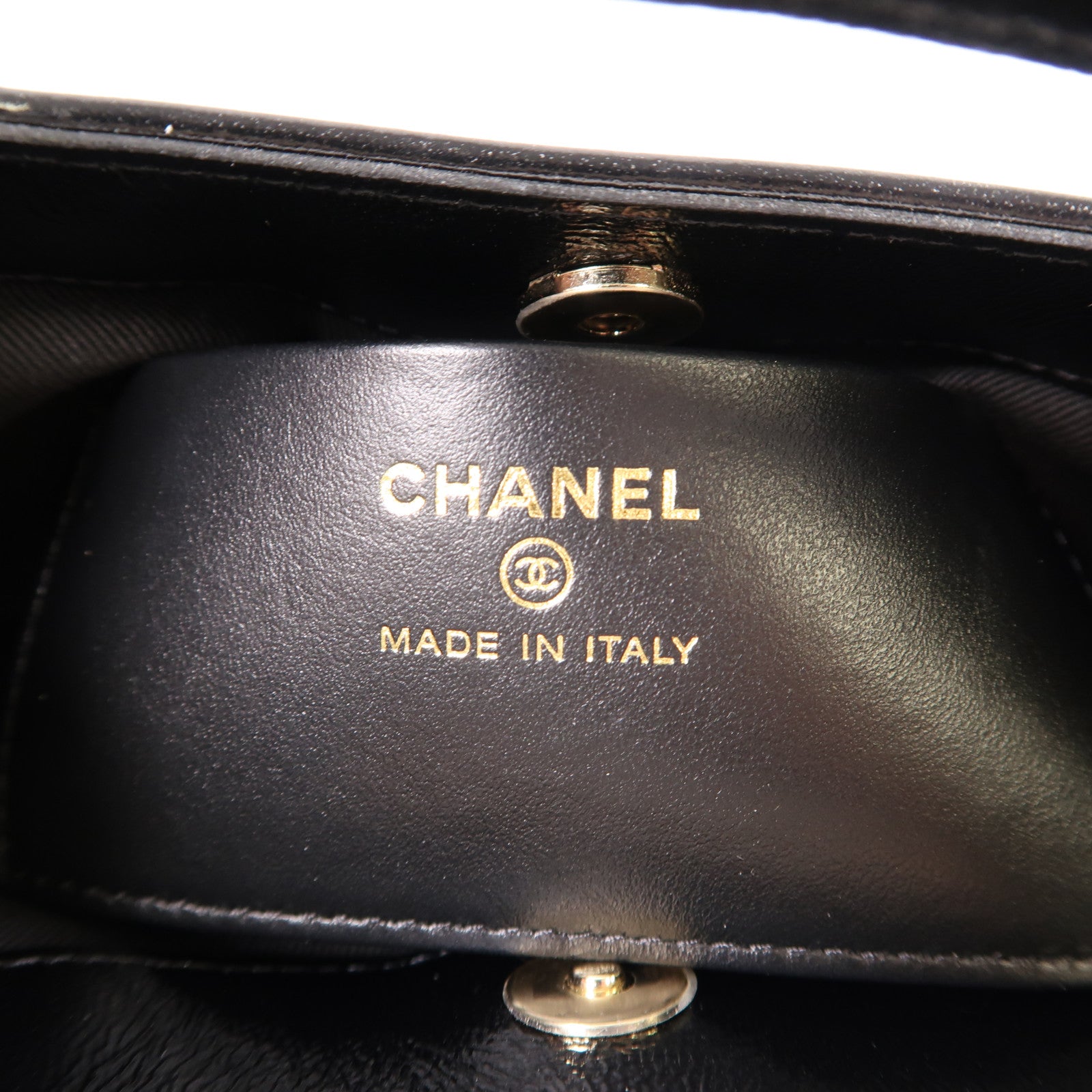 CHANEL 牛皮皮革Nano 31手挽肩背兩用袋黑色