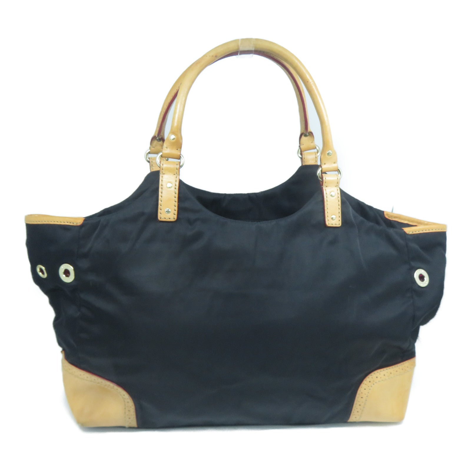 Kate Spade 【清倉大減價】尼龍/皮革Shoulder Bag金扣肩背袋黑色