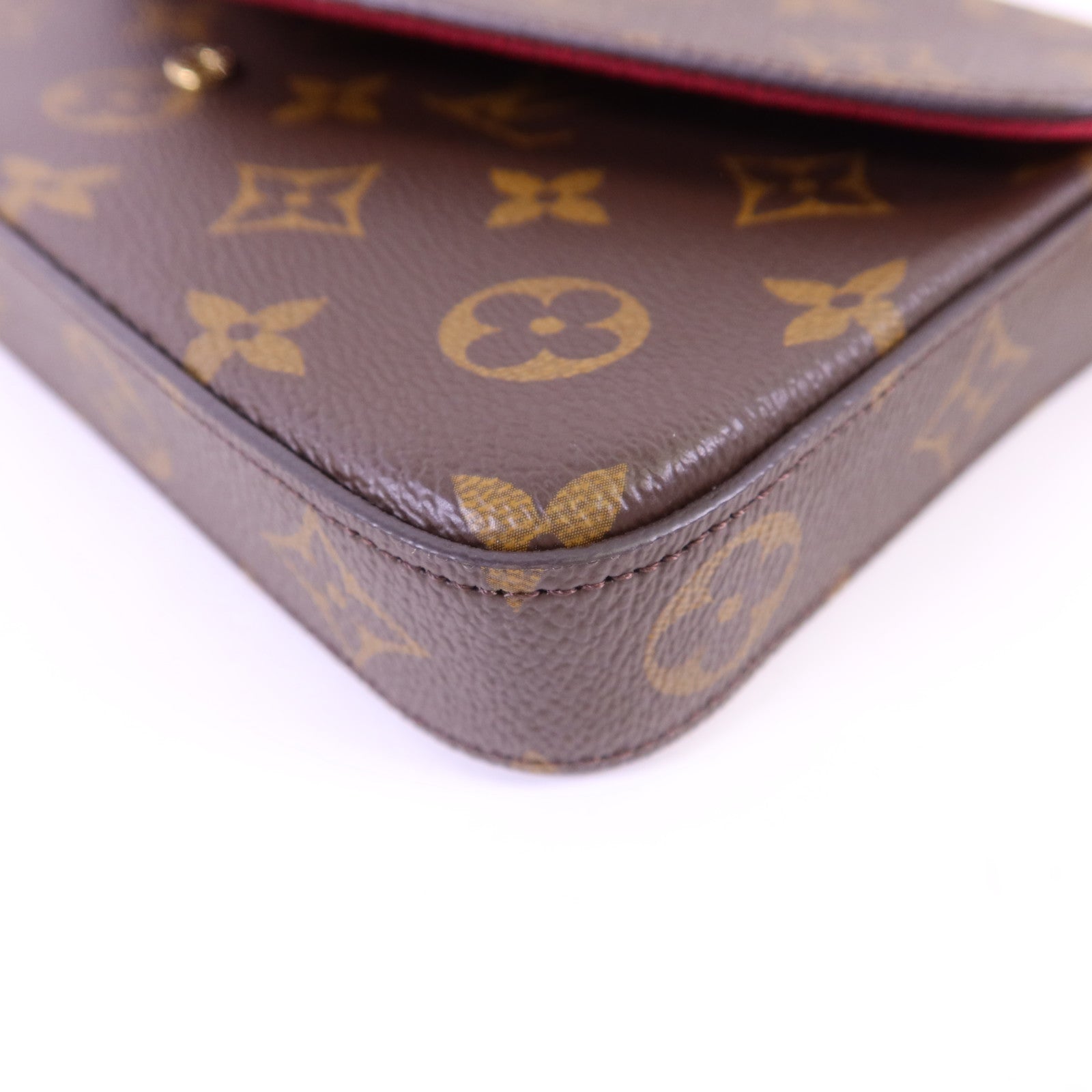 LOUIS VUITTON Monogram Felicie Pochette金扣鏈帶肩背袋