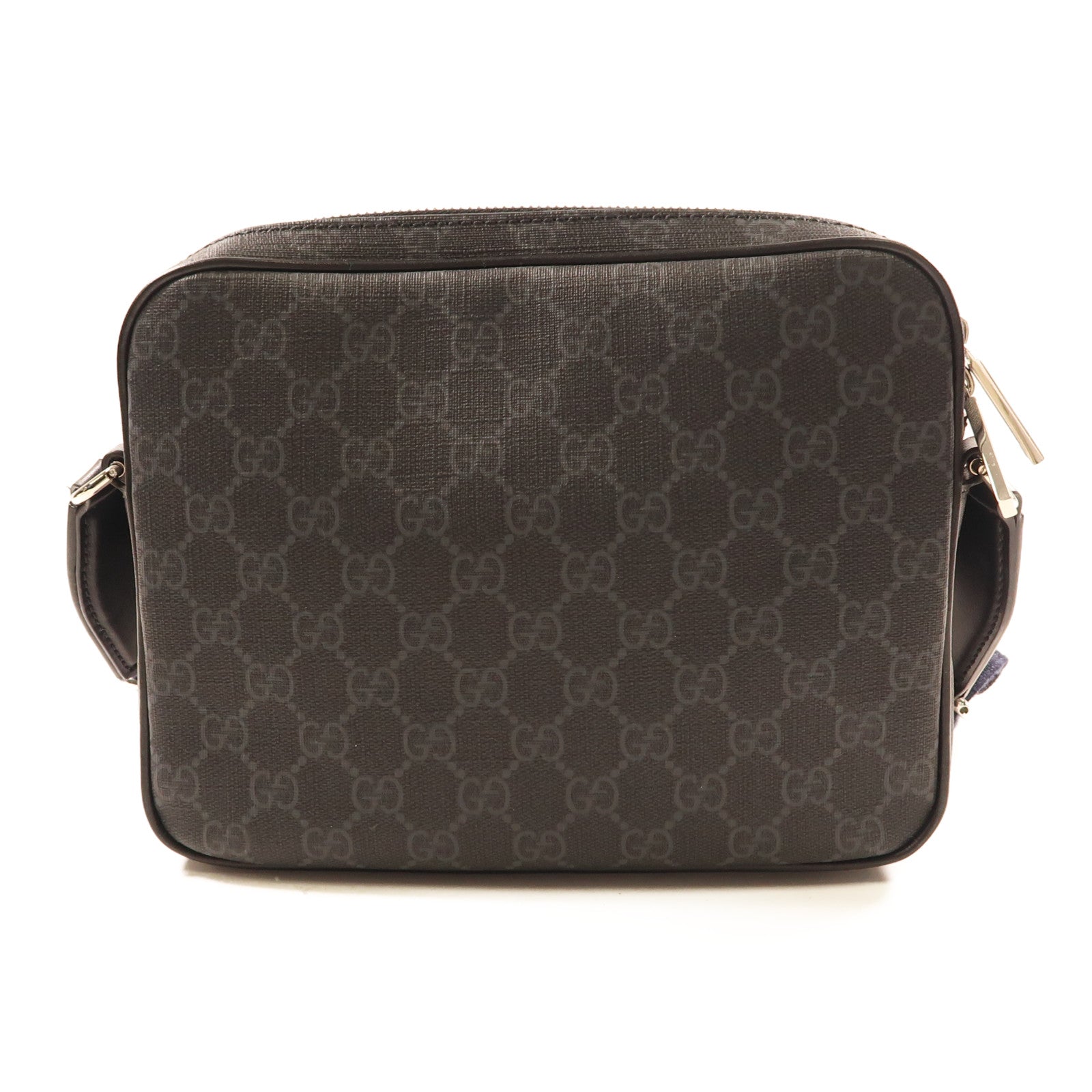 GUCCI 塗層帆布Crossbody Bag銀扣肩背袋