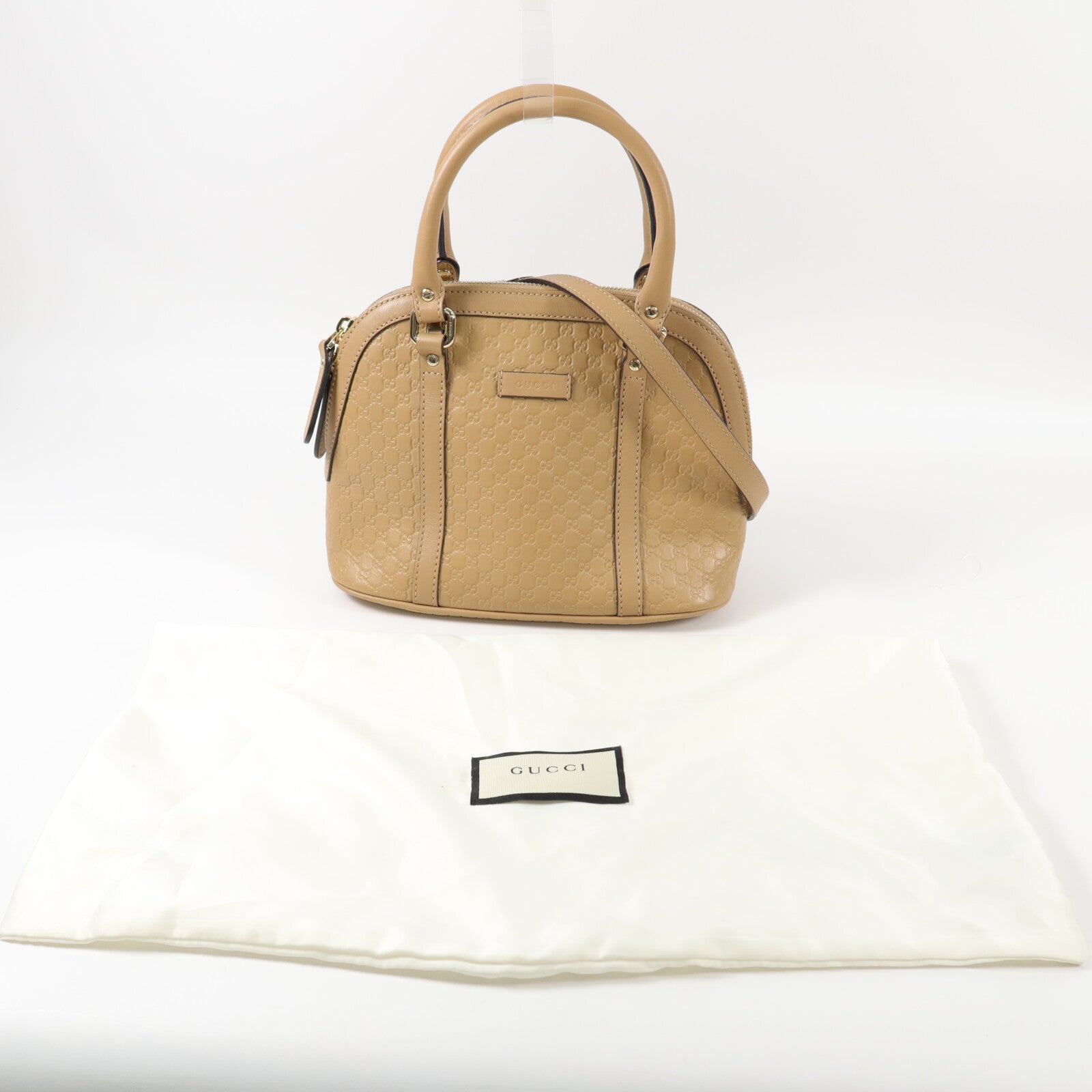 GUCCI 牛皮皮革MicroGuccissima手挽肩背兩用袋