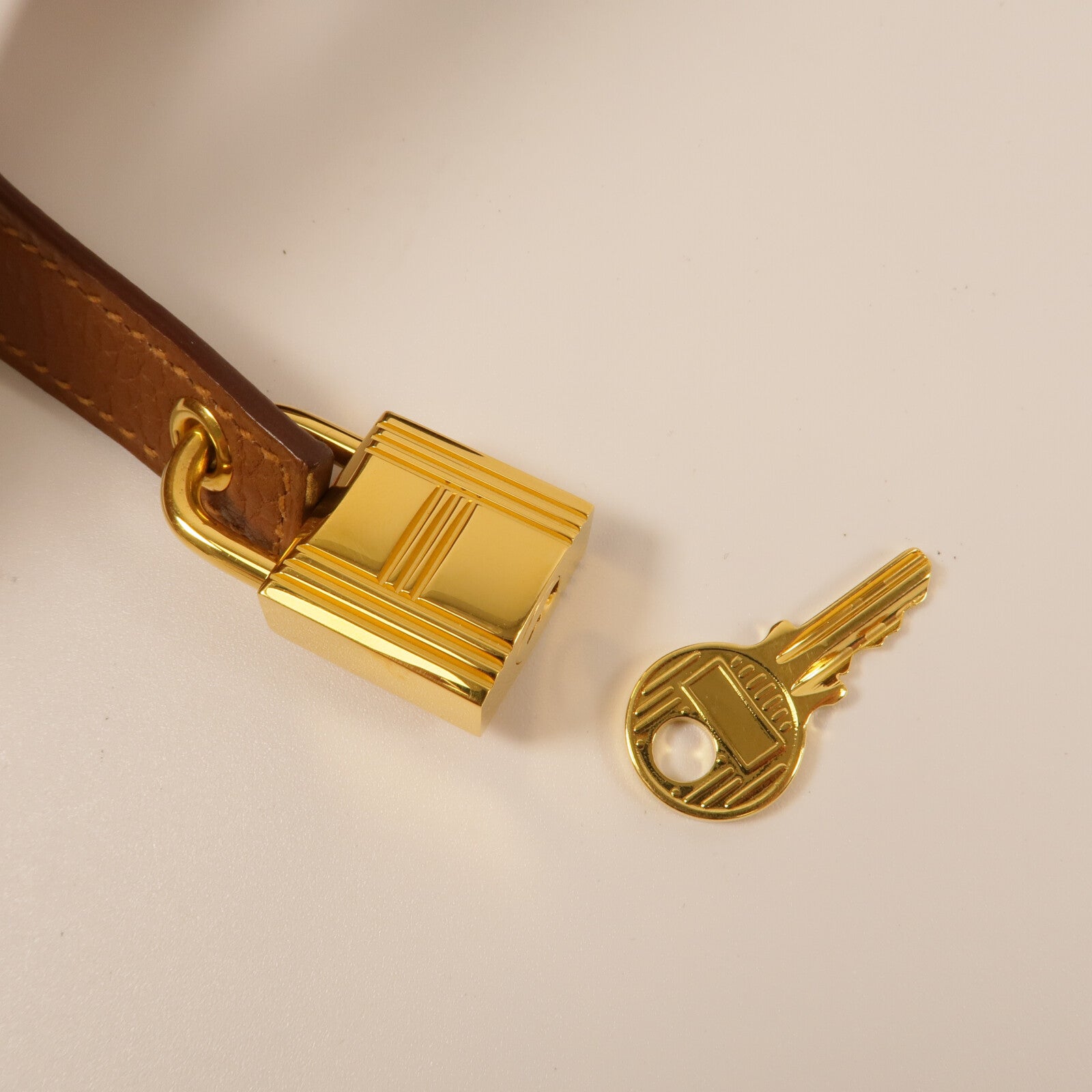 HERMES 鱷魚皮革/Clemence皮革Picotin Touch MM手挽袋Gold