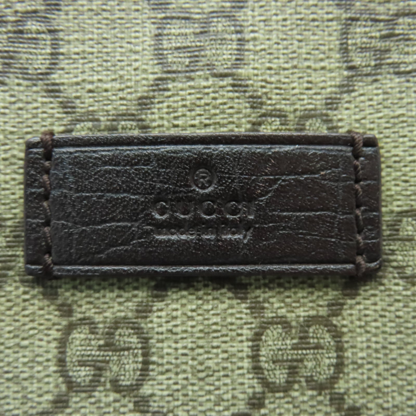 GUCCI 【激減優惠】塗層帆布Tote Bag銀扣肩背袋啡色