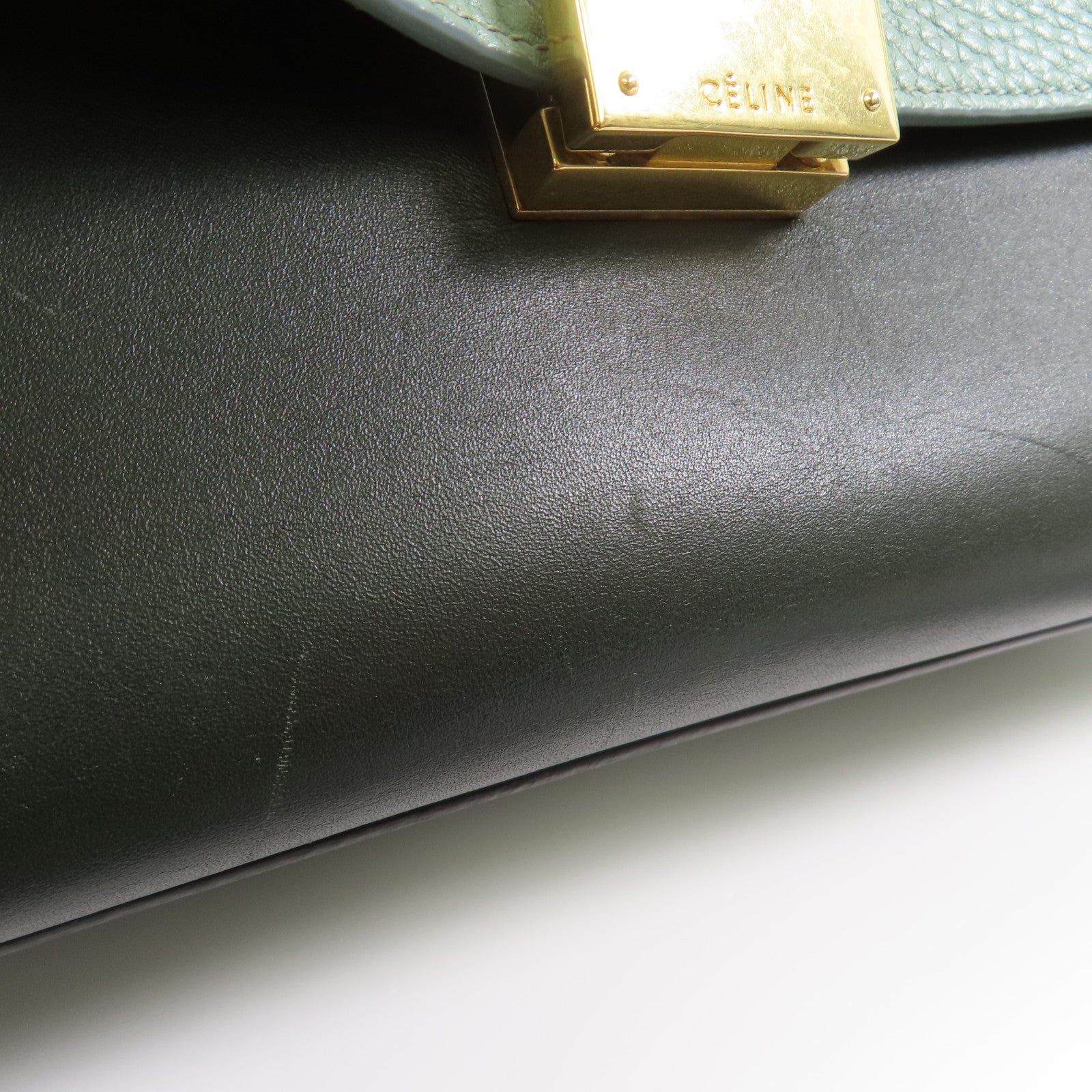 CELINE 牛皮皮革Trapeze金扣手挽肩背兩用袋