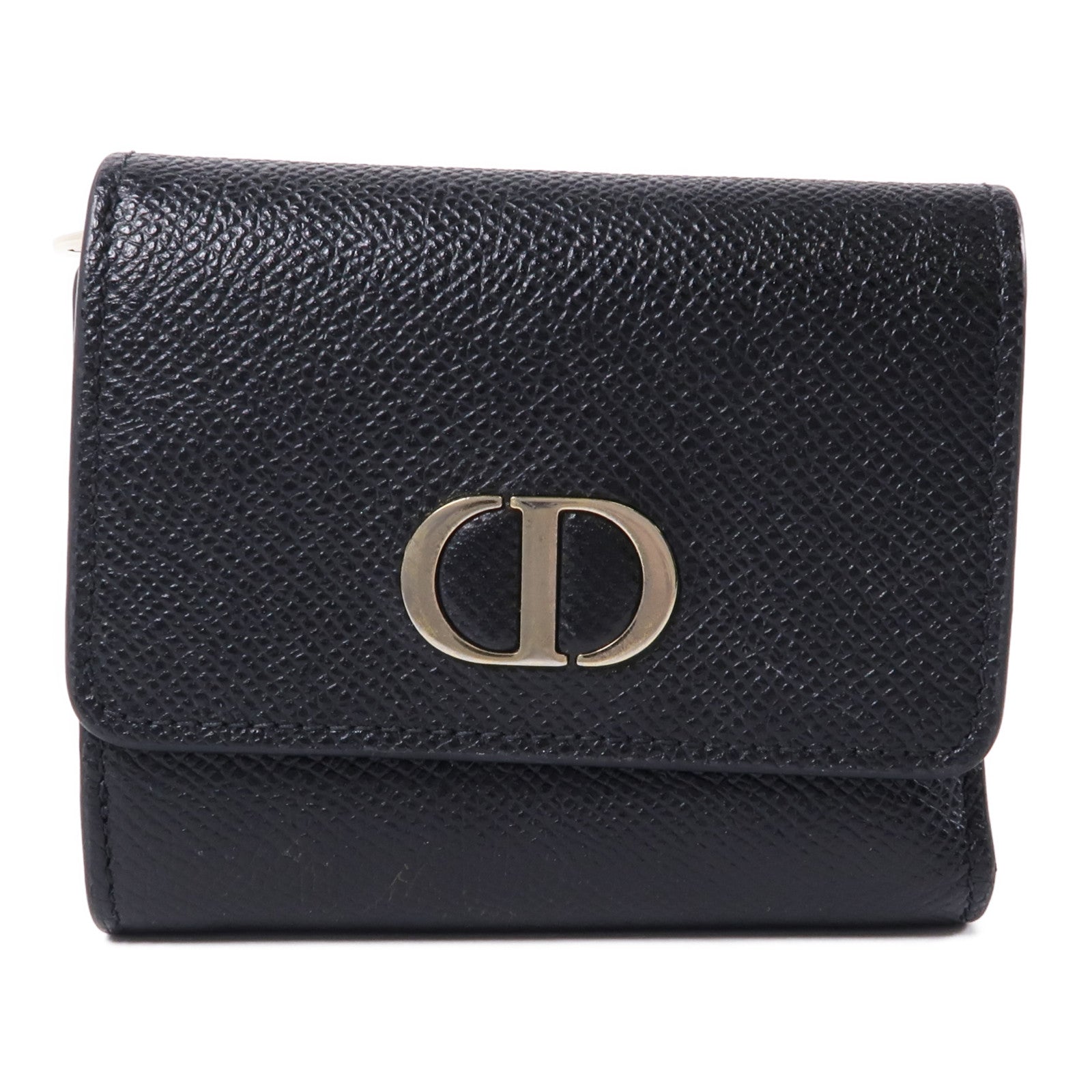 Dior 牛皮皮革Wallet金扣錢包黑色
