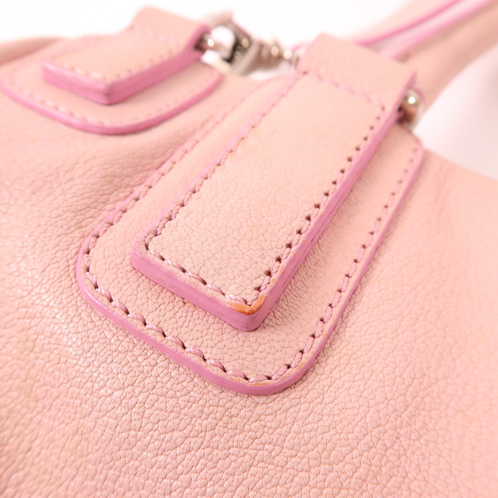 GIVENCHY 皮革Pandora銀扣手挽肩背兩用袋