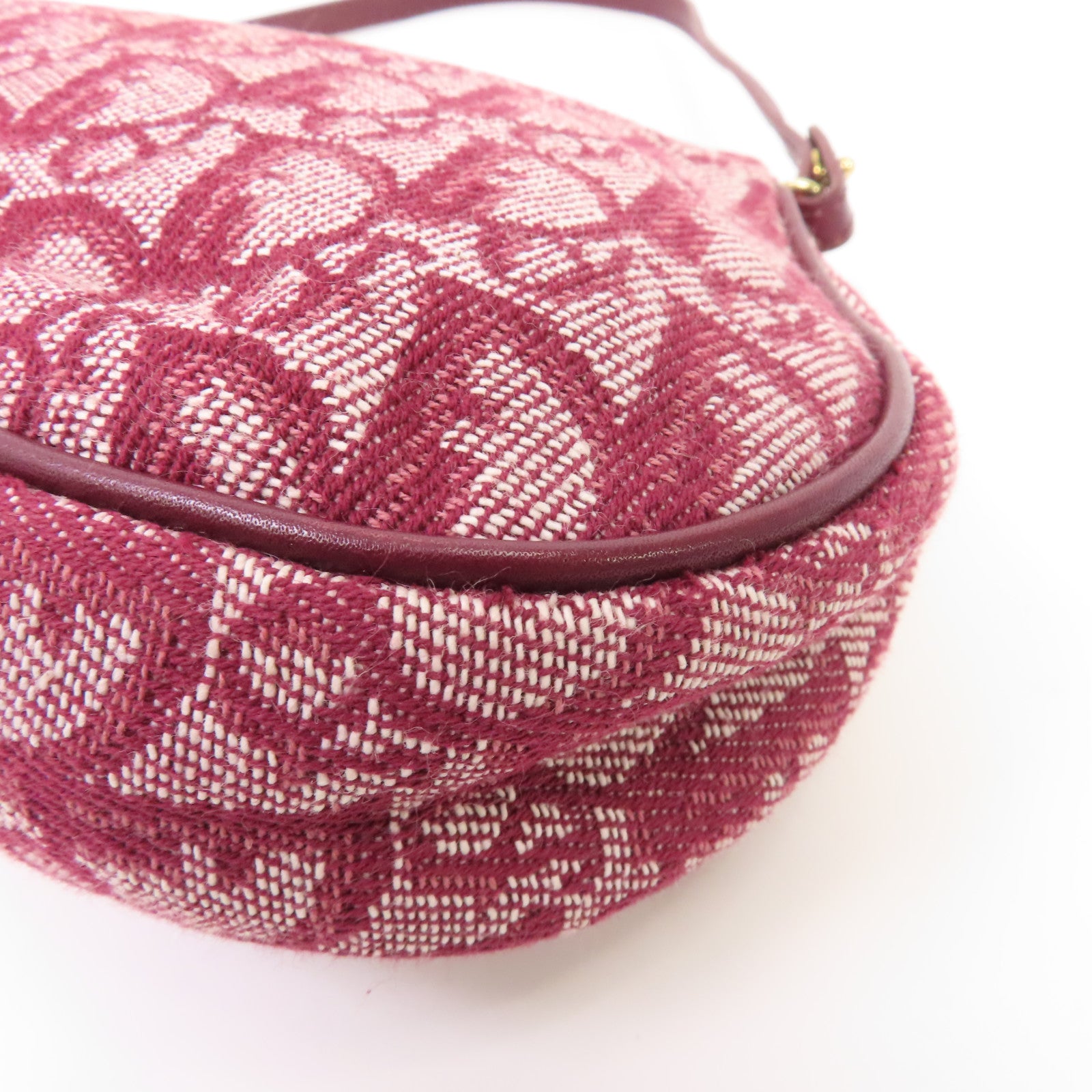 Dior 帆布Shoulder Bag金扣肩背袋紅色