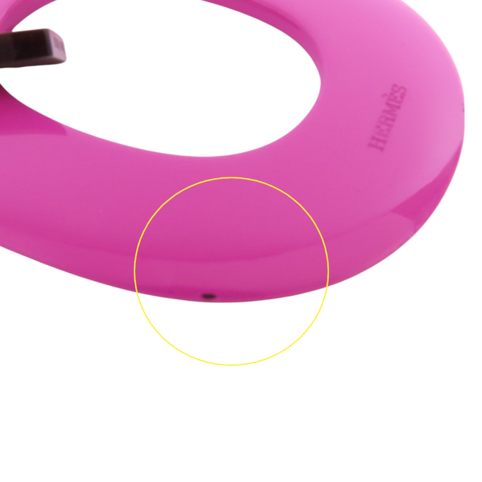 HERMES 水牛角/PVC Kara Pendant Necklace項鏈