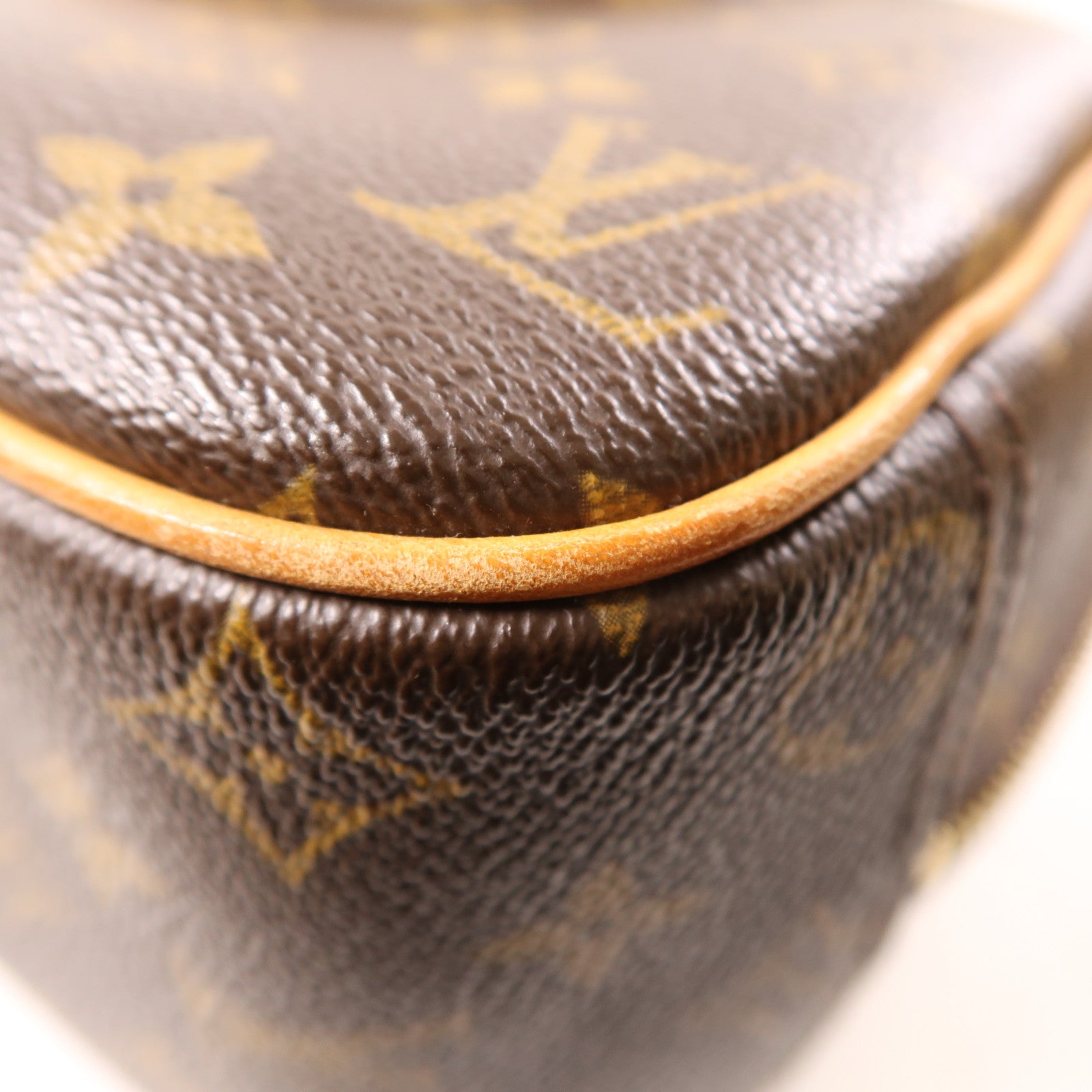 LOUIS VUITTON Monogram Trouville金扣手挽袋棕色