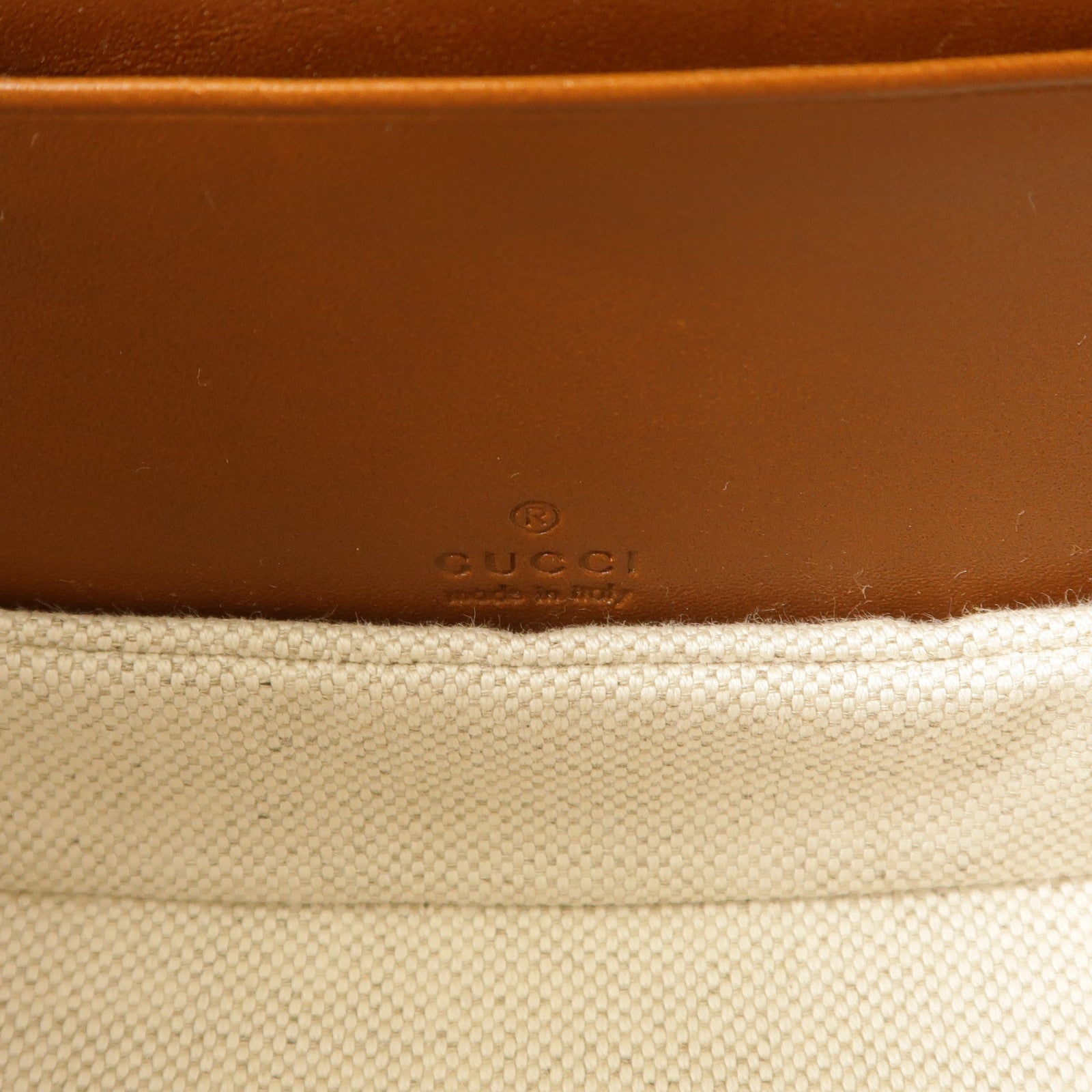 GUCCI 帆布Bamboo 1947 Mini手挽肩背兩用袋