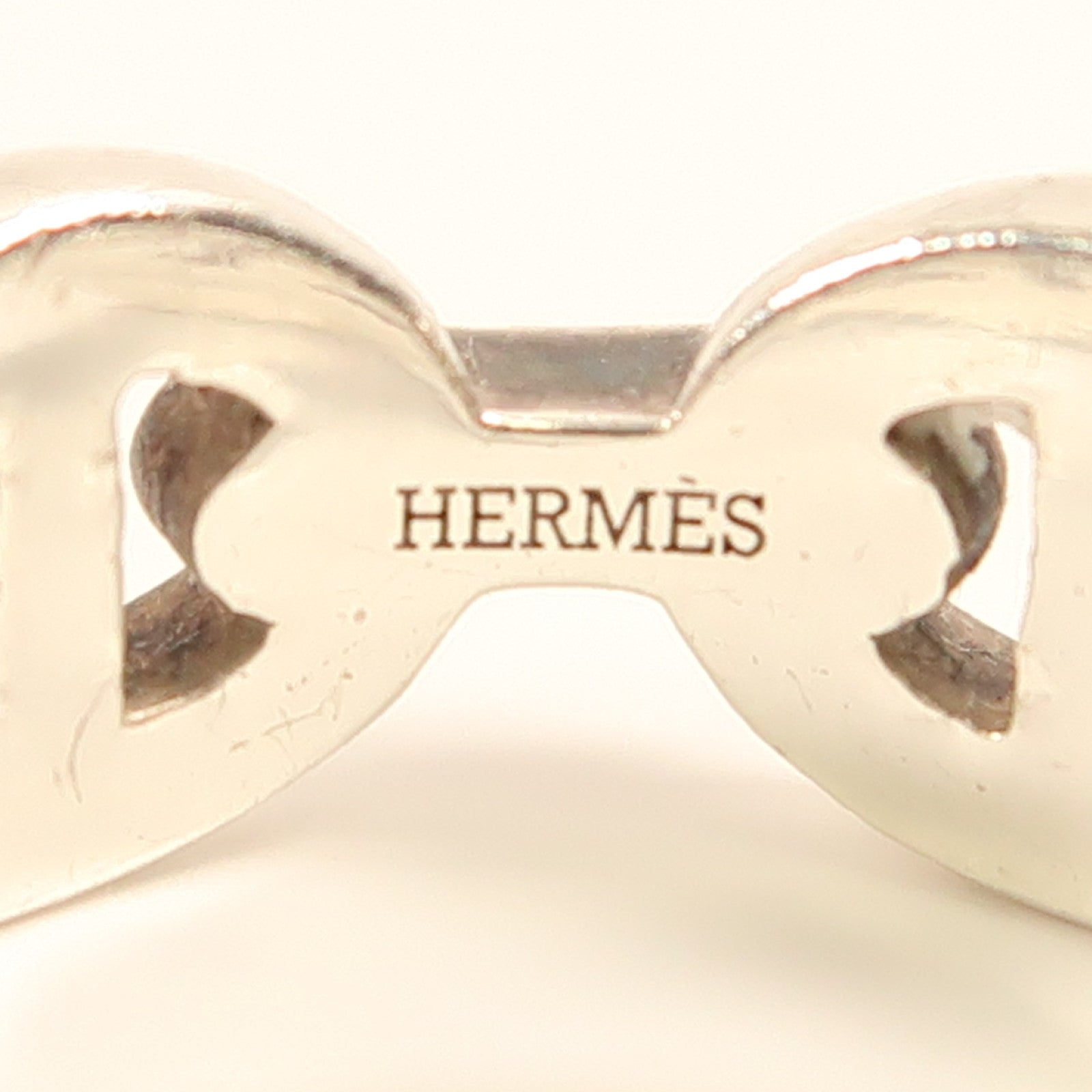 HERMES 925純銀Chaine d'ancre Enchainee Ring戒指US#5.25