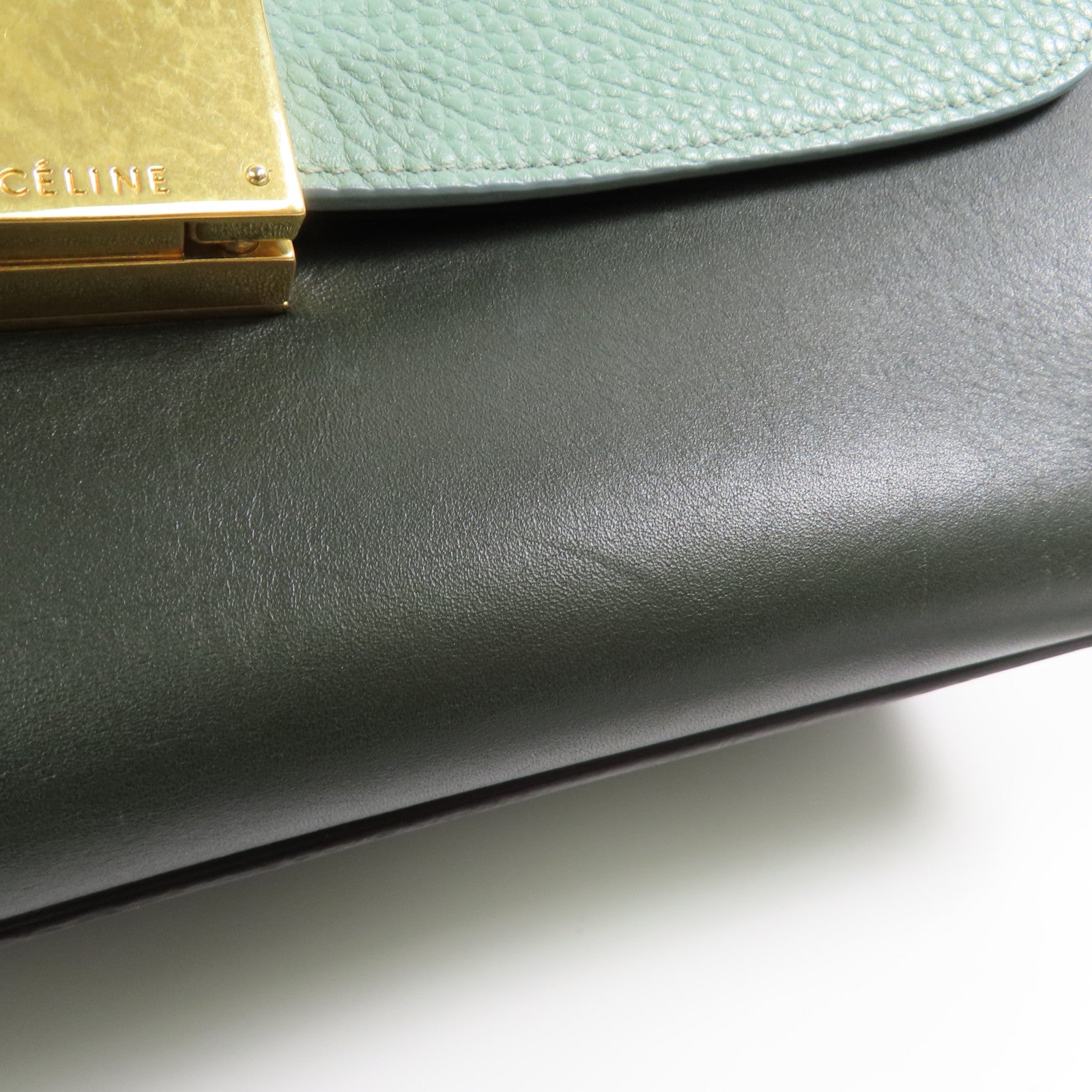 CELINE 牛皮皮革Trapeze金扣手挽肩背兩用袋