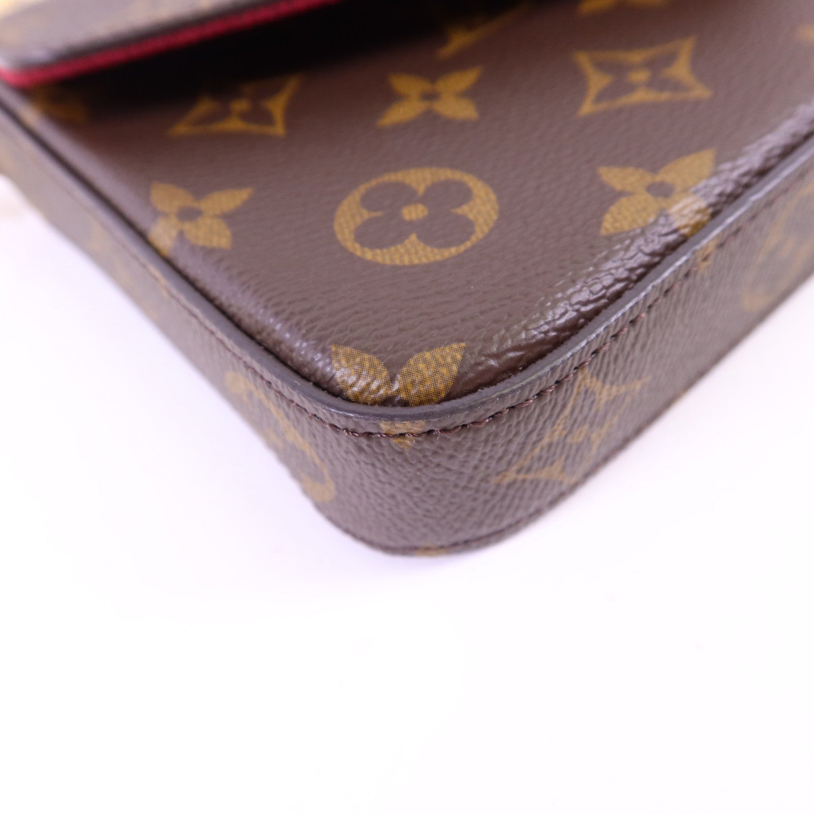 LOUIS VUITTON Monogram Felicie Pochette金扣鏈帶肩背袋