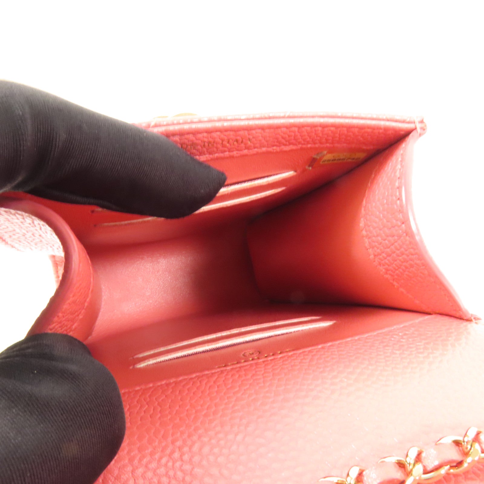 CHANEL 牛皮皮革Phone Bag金扣鏈帶肩背袋