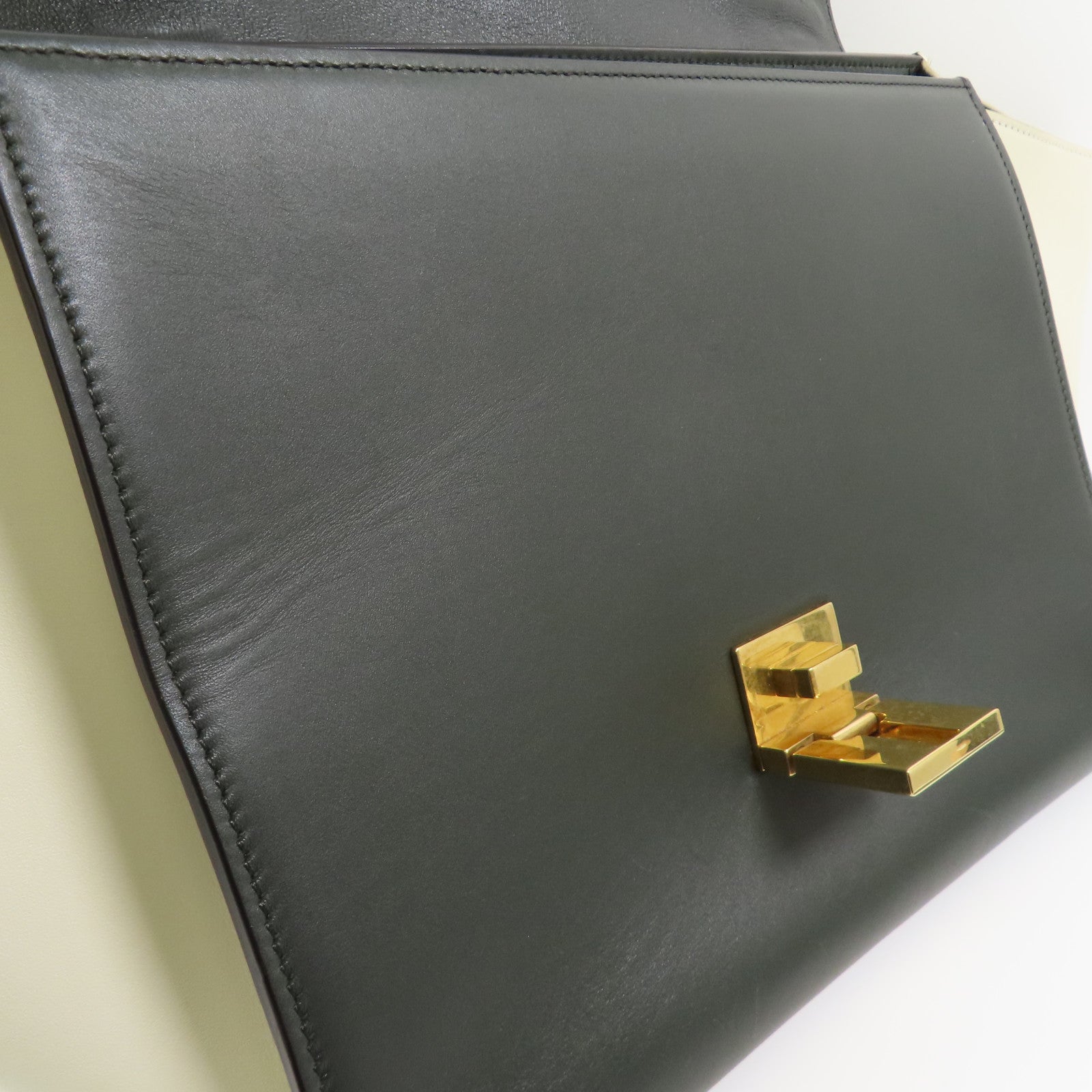 CELINE 牛皮皮革Trapeze金扣手挽肩背兩用袋