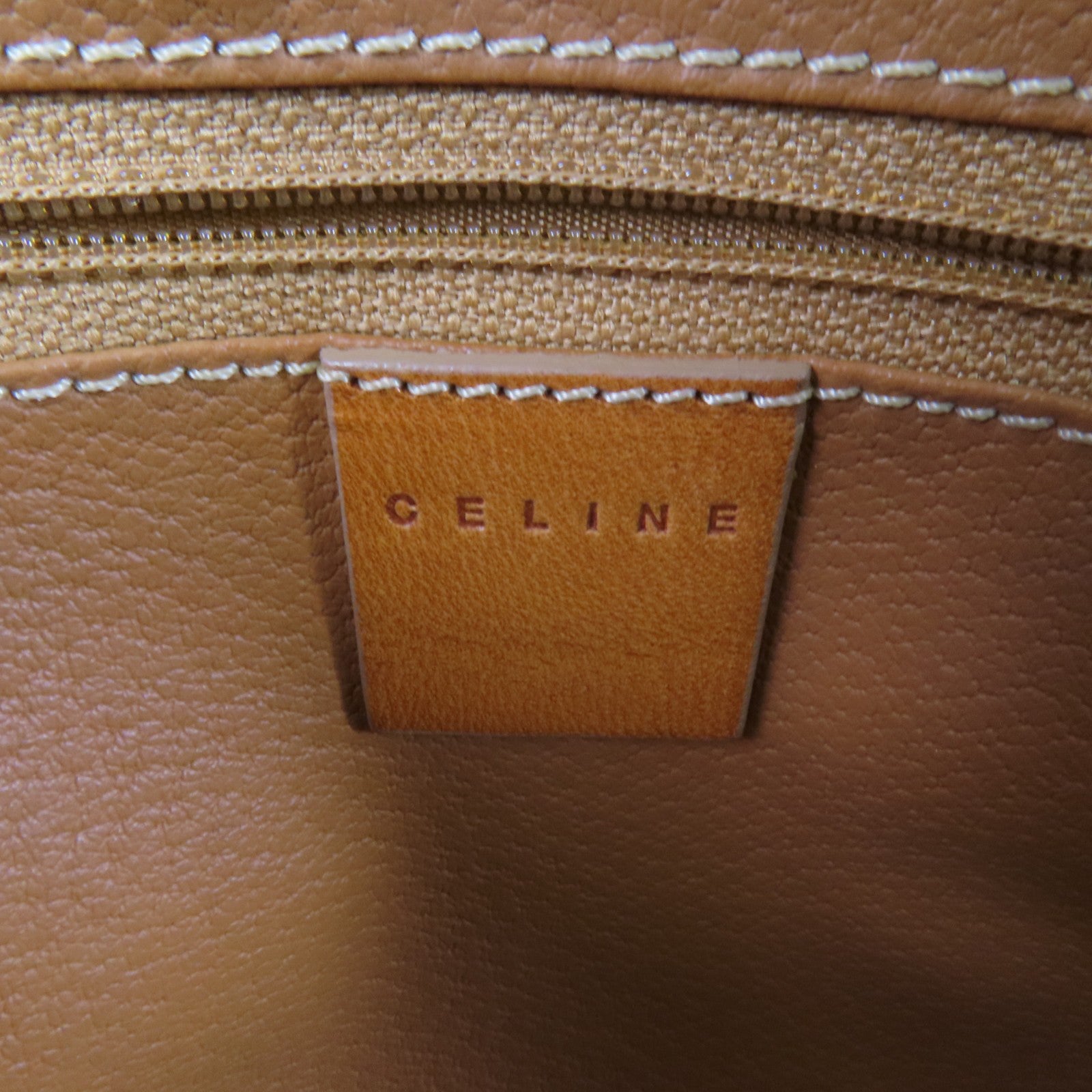 CELINE 【激減優惠】塗層皮革Vintage Celine Backpack金扣背包
