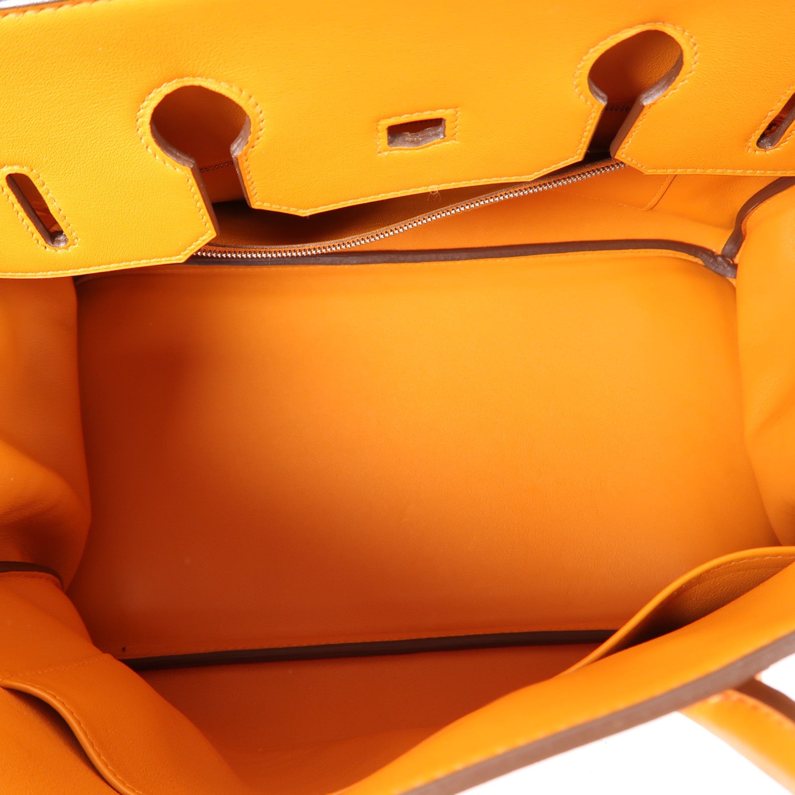 HERMES Swift皮革Birkin 35銀扣手挽袋Orange橙色