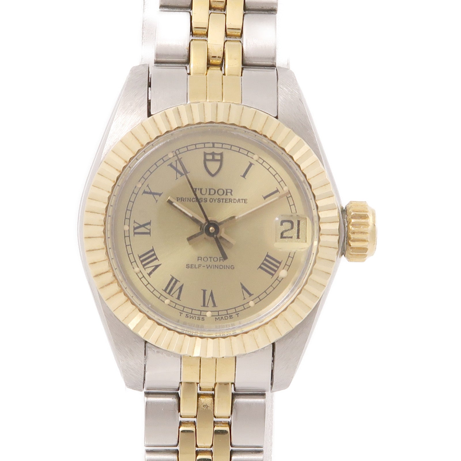TUDOR Princess Oysterdate 18K黃金手錶自動機芯