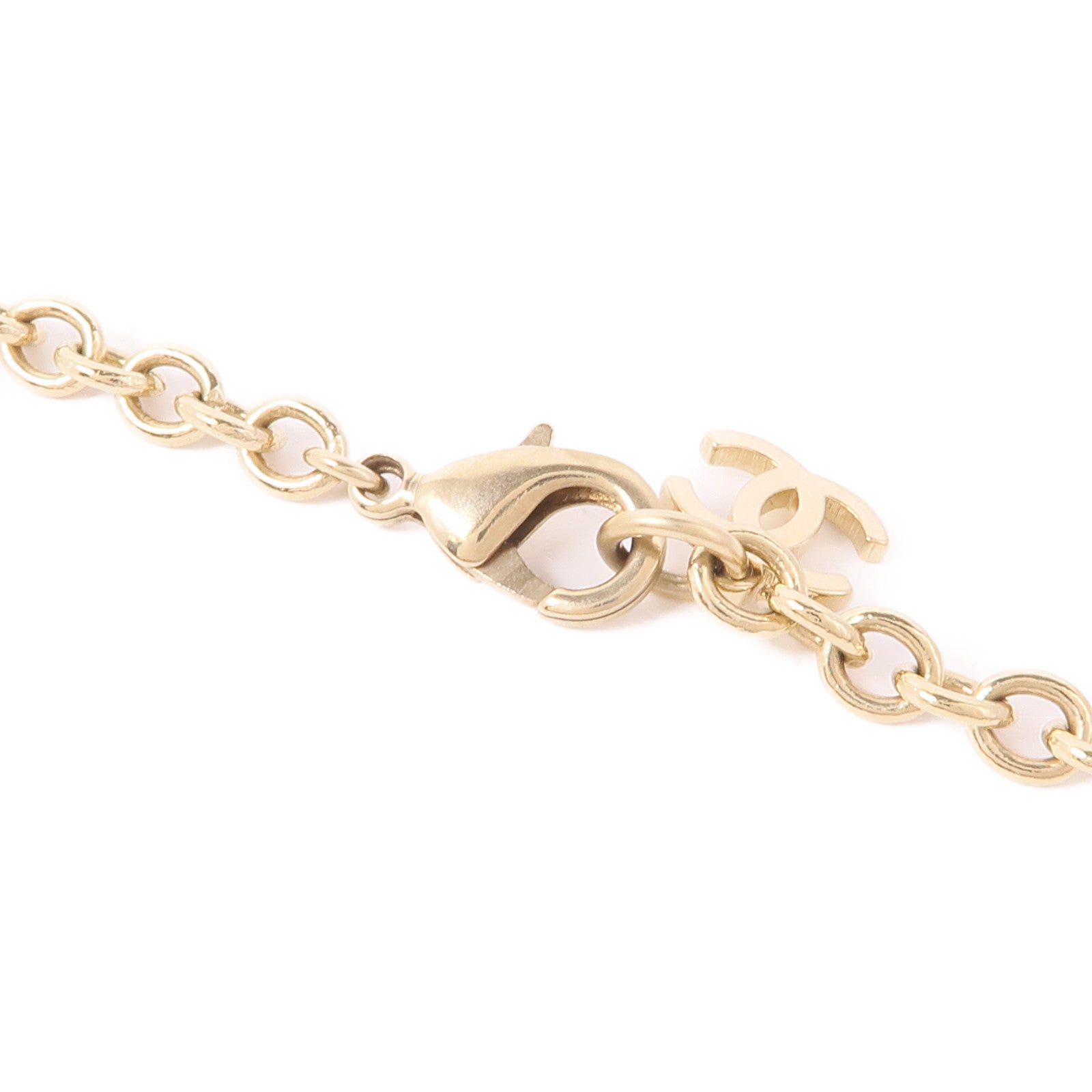 CHANEL CC Necklace Metal Gold/Silver