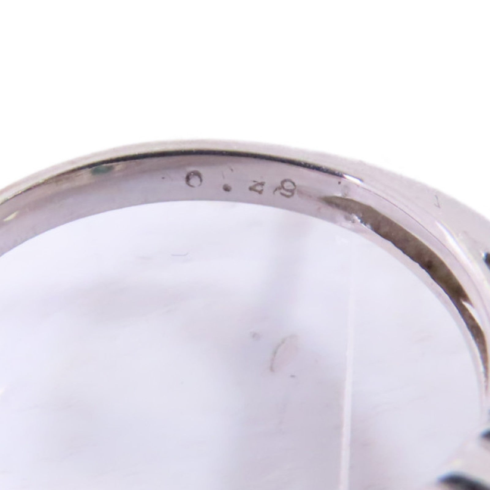 JEWELRY【激減優惠】 18K白金/0.49ct電氣石/鑽石Tourmaline/Diamond Ring戒指US#4.75