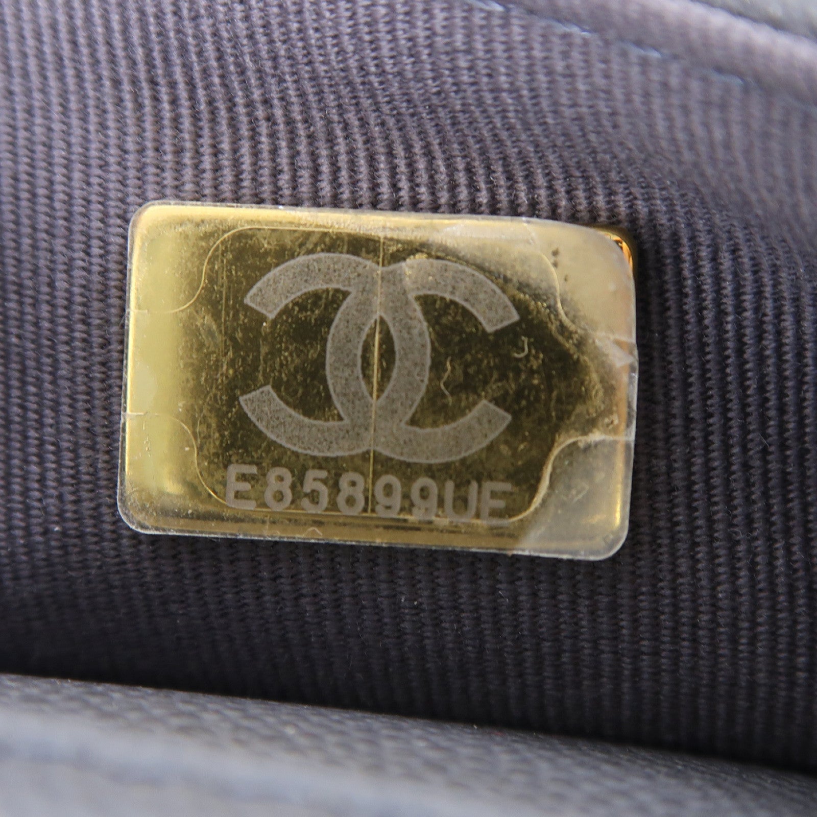 CHANEL 菱格牛皮皮革Backpack銀扣背包灰色