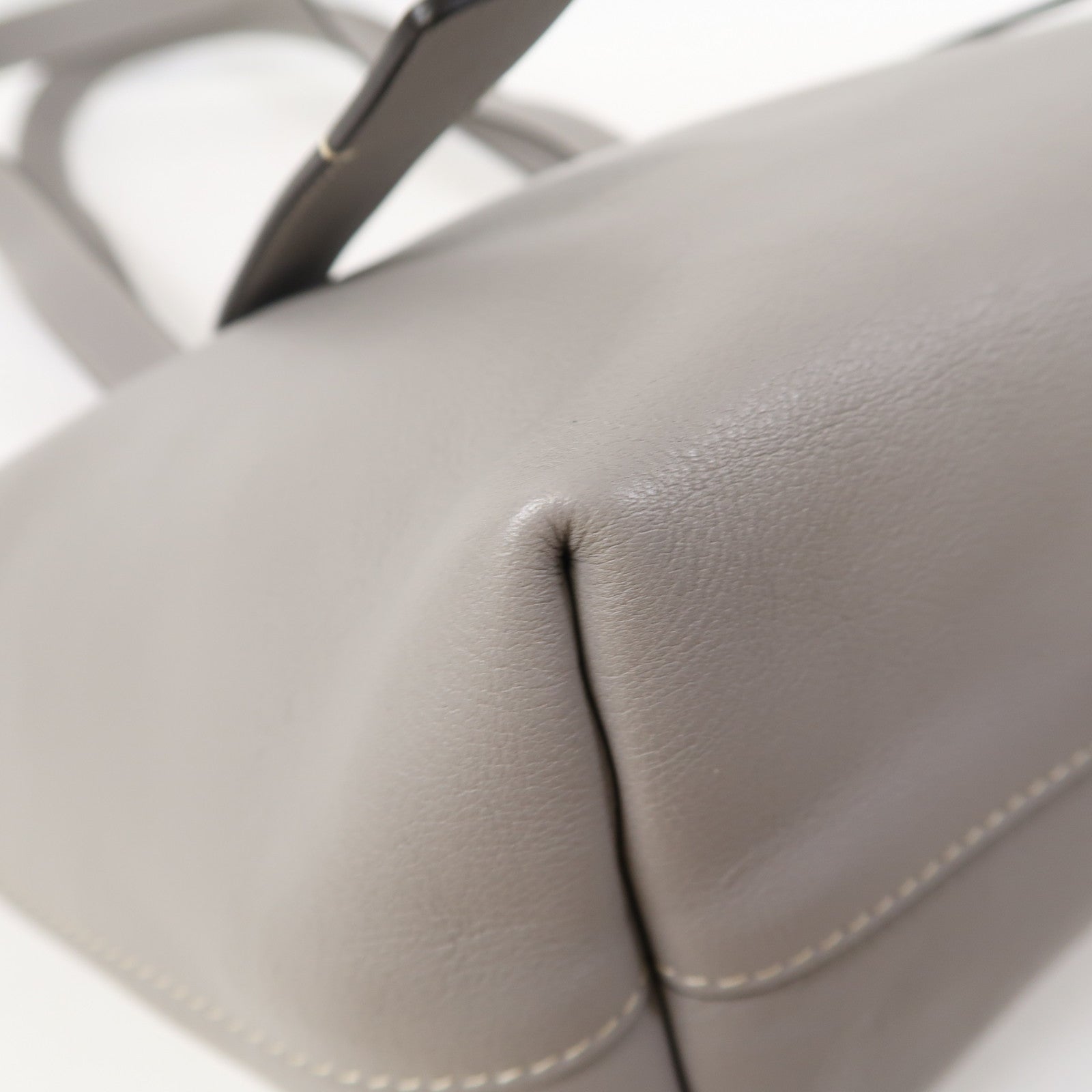 Chloe 牛皮皮革Shoulder Bag金扣肩背袋灰色