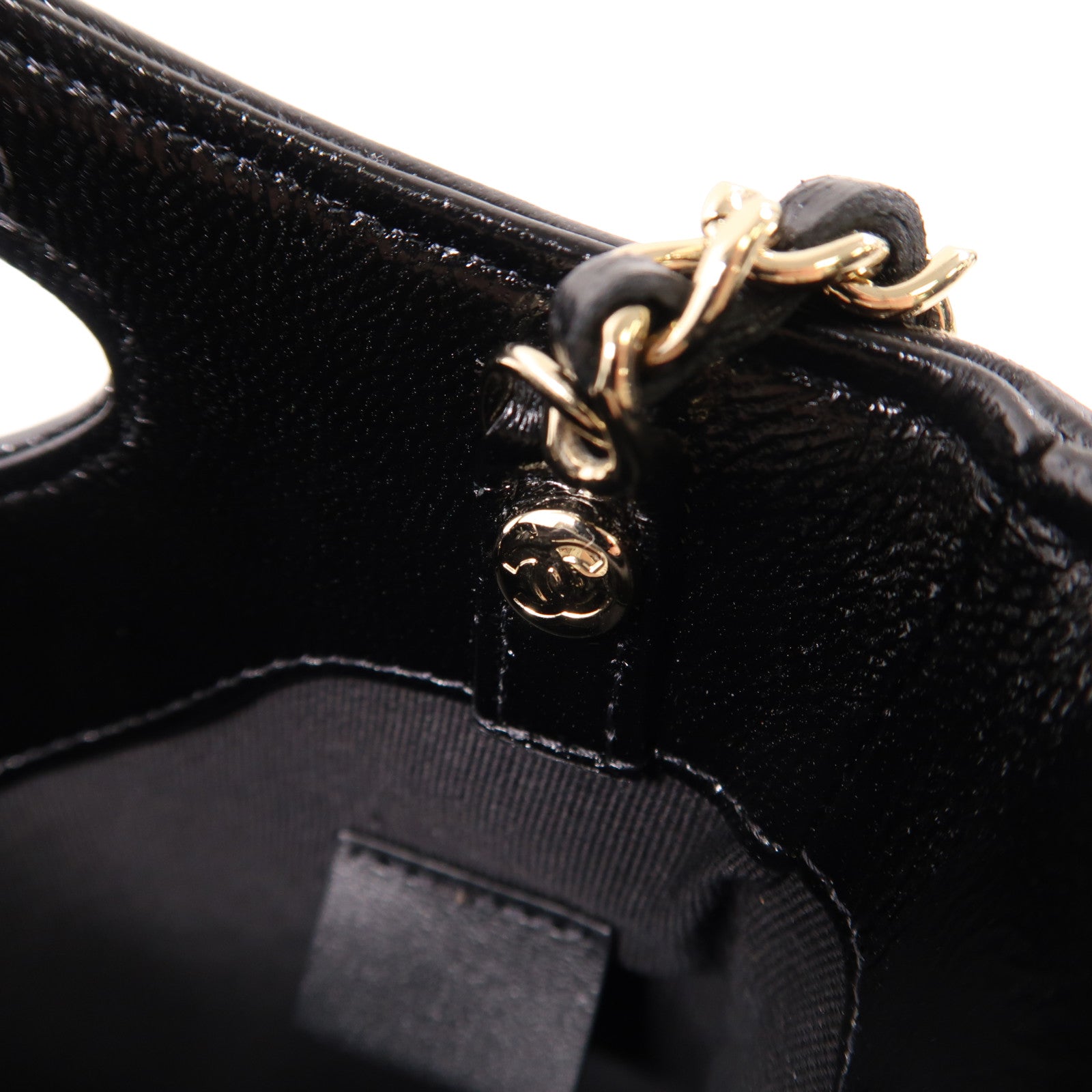 CHANEL 牛皮皮革Nano 31手挽肩背兩用袋黑色