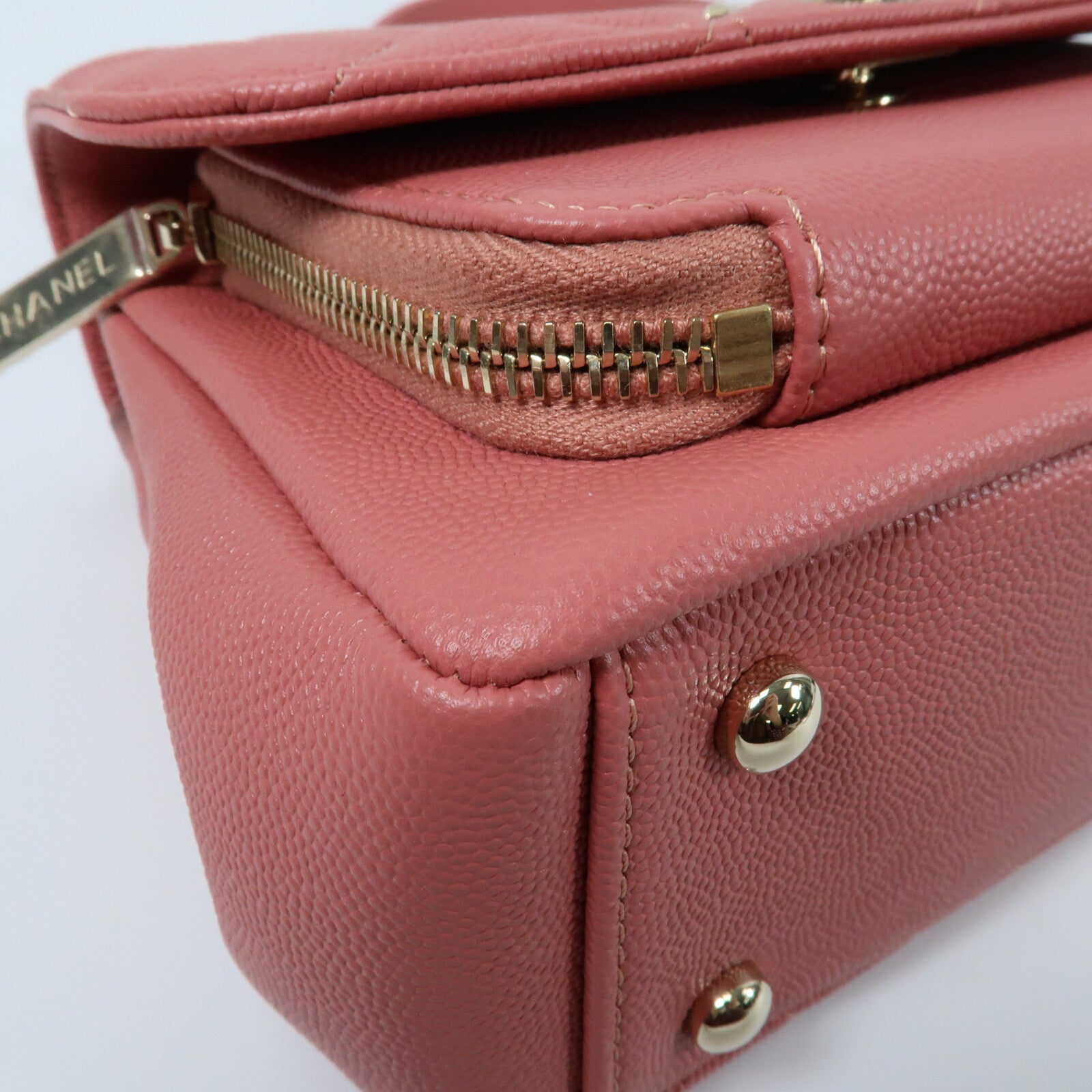 CHANEL 牛皮皮革Affinity Business Bag金扣鏈帶手挽肩背兩用袋