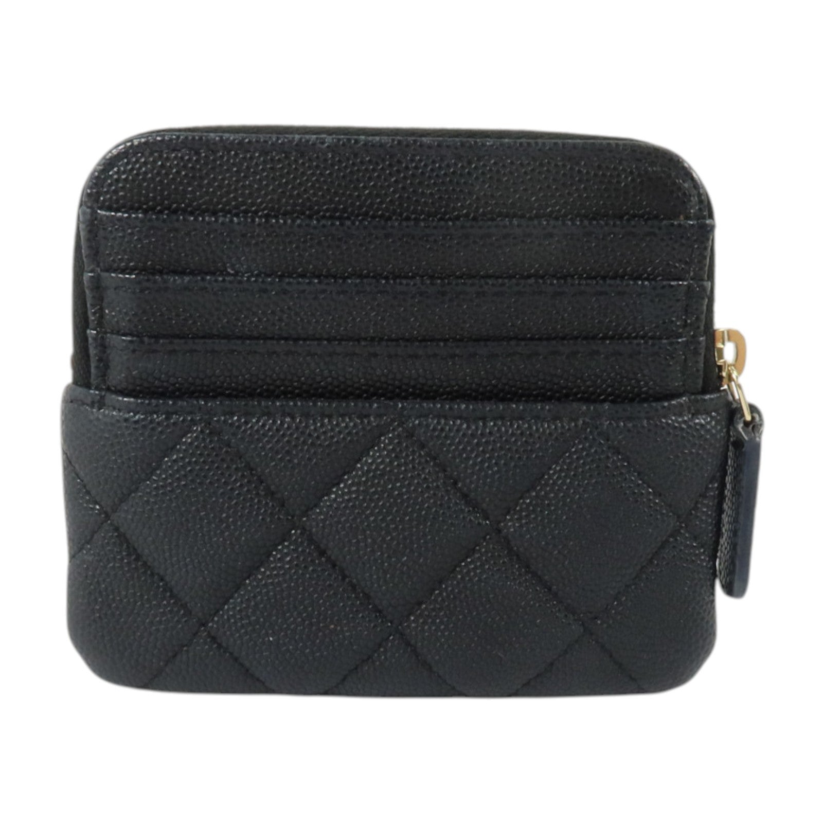 CHANEL 牛皮皮革Zipped Coin Purse金扣零錢包