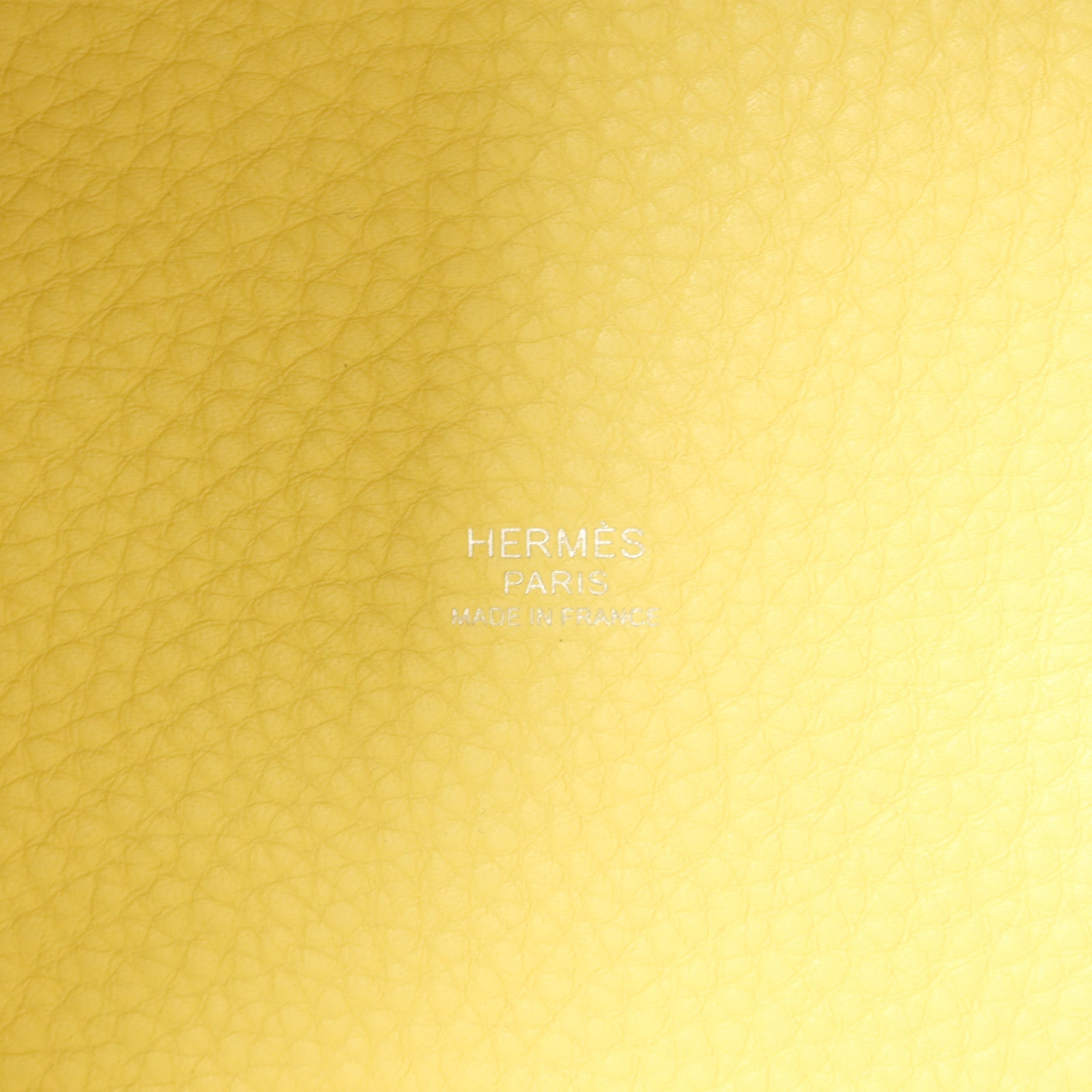HERMES Clemence皮革Picotin PM手挽袋Jaune Poussin