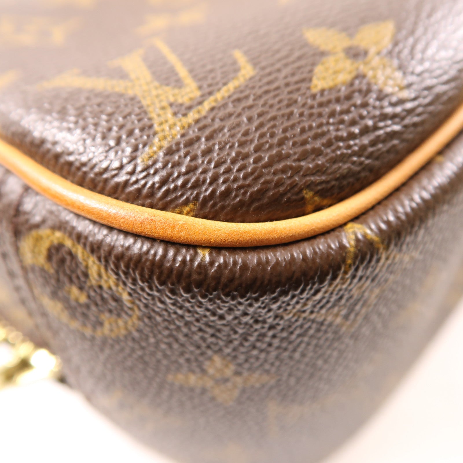 LOUIS VUITTON Monogram Trouville金扣手挽袋棕色