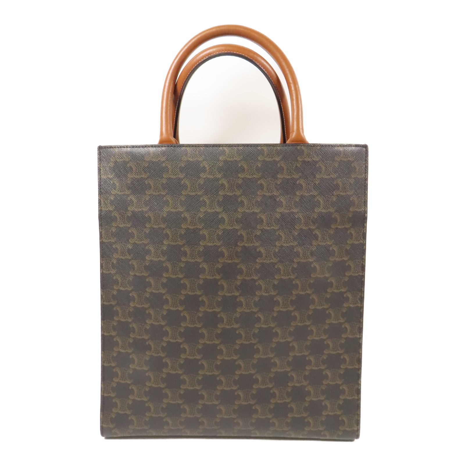 CELINE 塗層帆布Small Cabas Vertical 金扣手挽肩背兩用袋