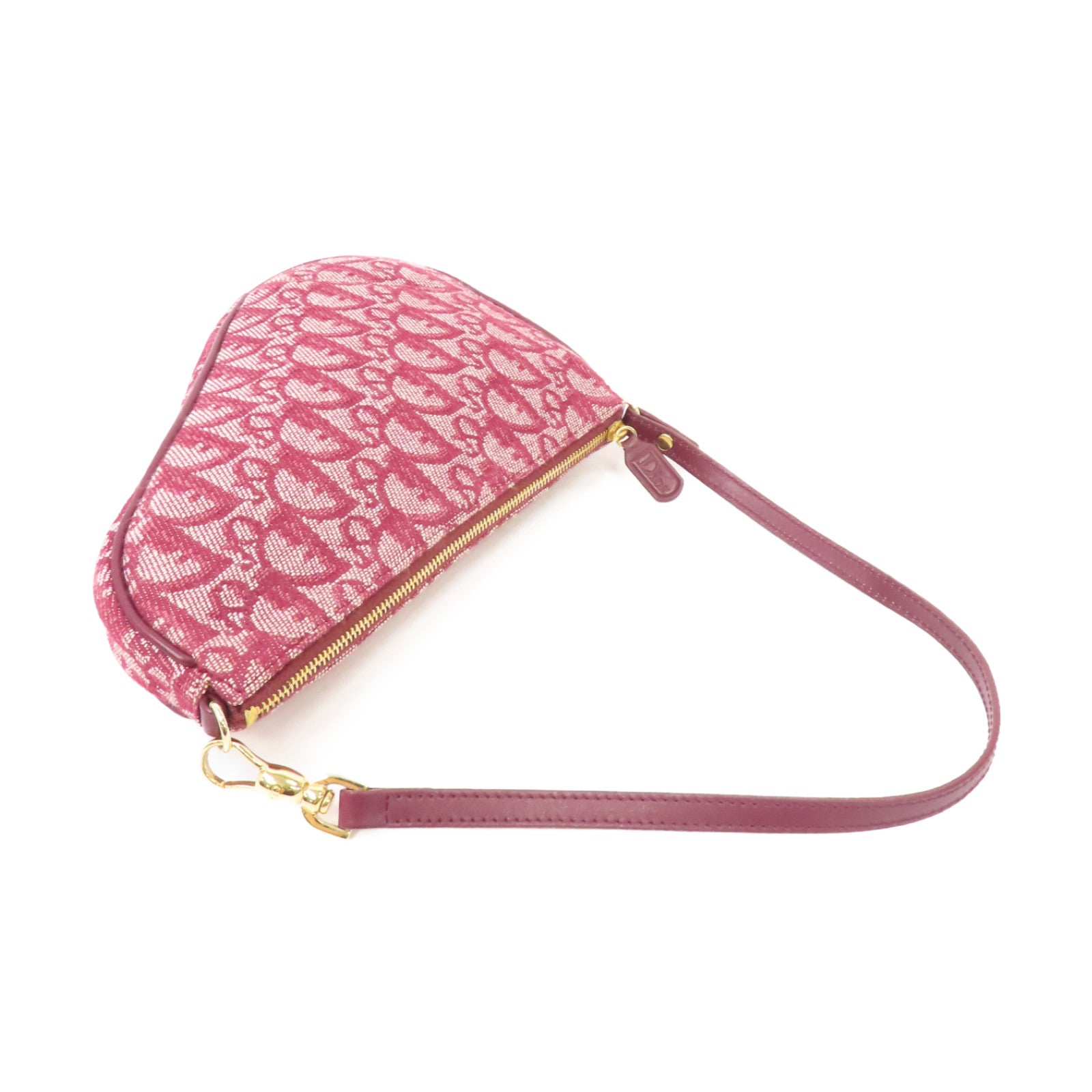 Dior 帆布Shoulder Bag金扣肩背袋紅色