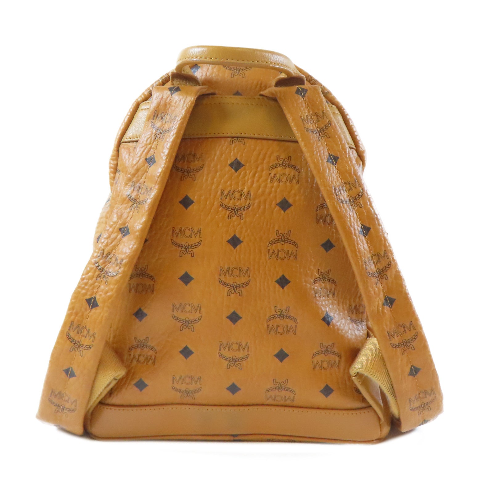 MCM 牛皮皮革Backpack金扣背包啡色