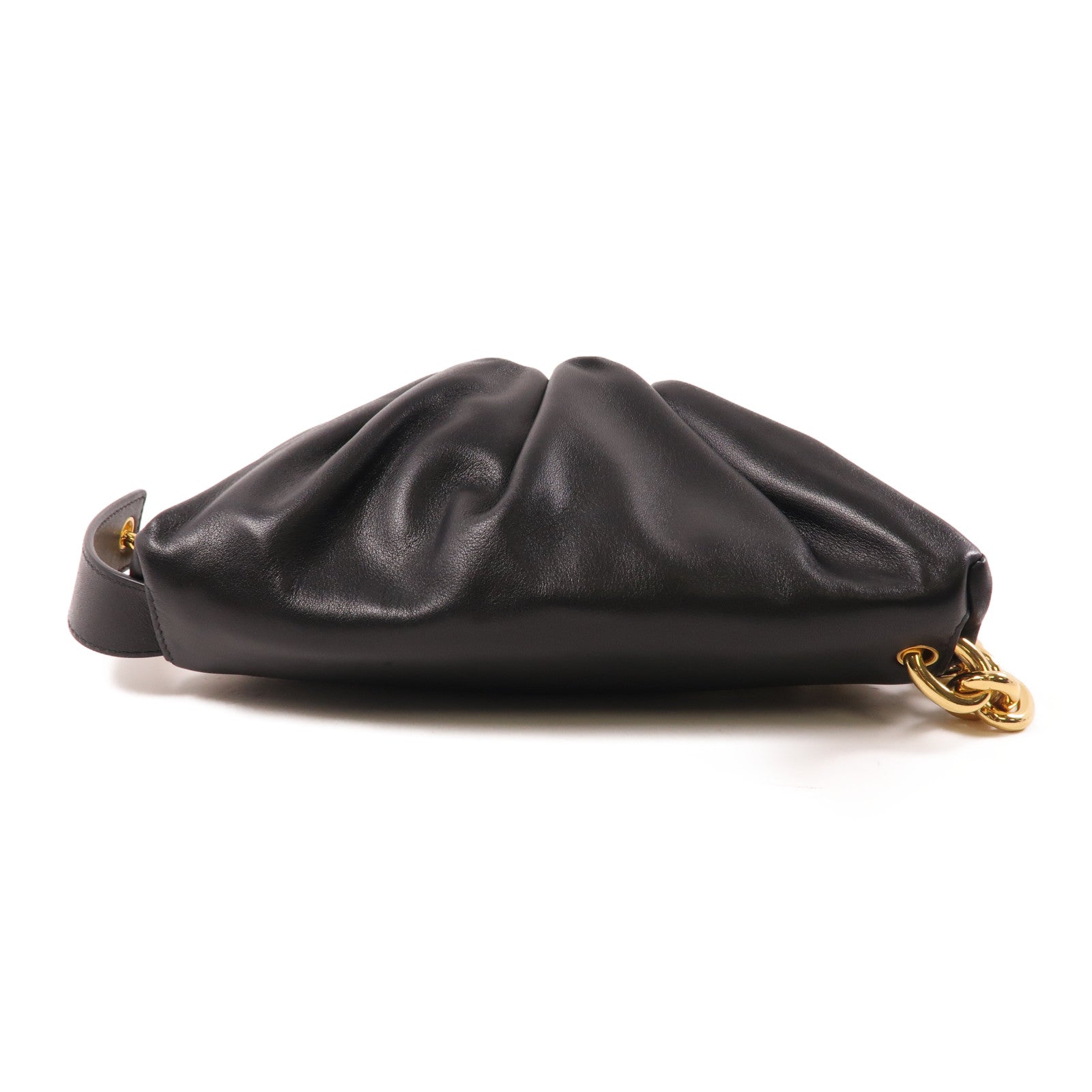 BOTTEGA VENETA 羊皮皮革Belt Bag金扣腰包黑色