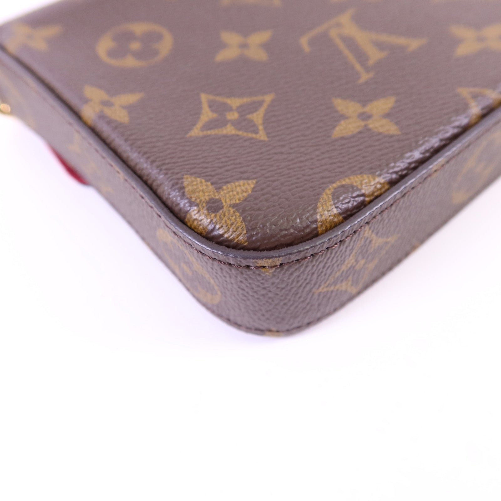 LOUIS VUITTON Monogram Felicie Pochette金扣鏈帶肩背袋