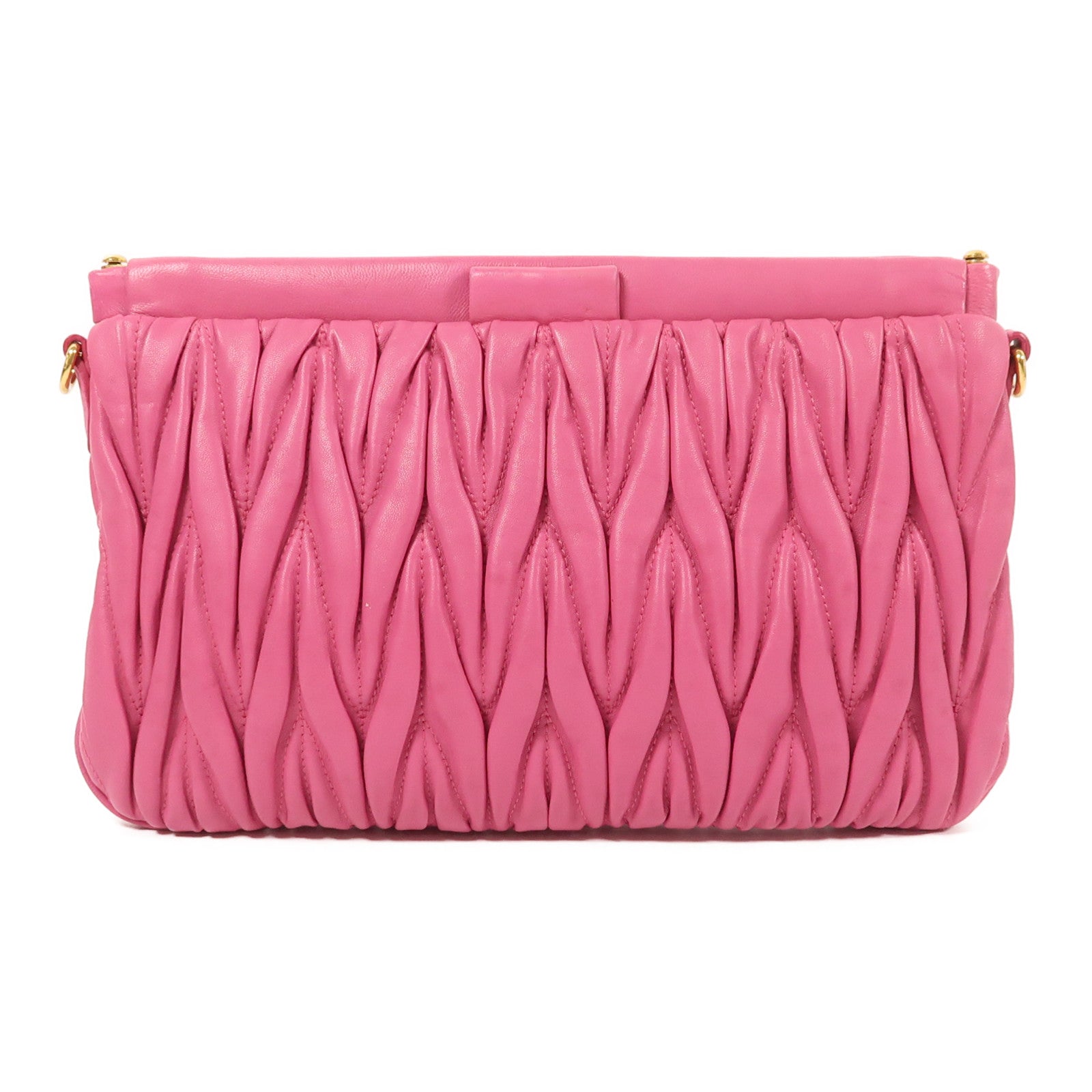 Miu Miu 羊皮皮革Shoulder Bag金扣肩背袋