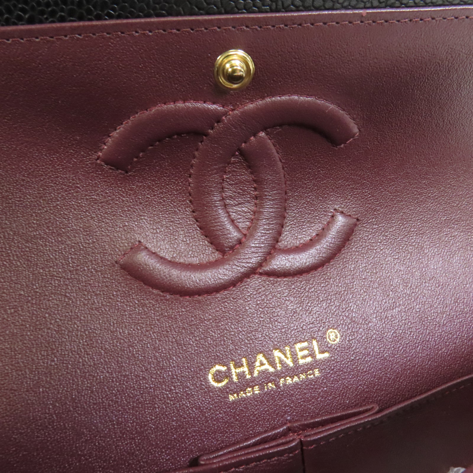 CHANEL 牛皮皮革Classic 25金扣鏈帶肩背袋