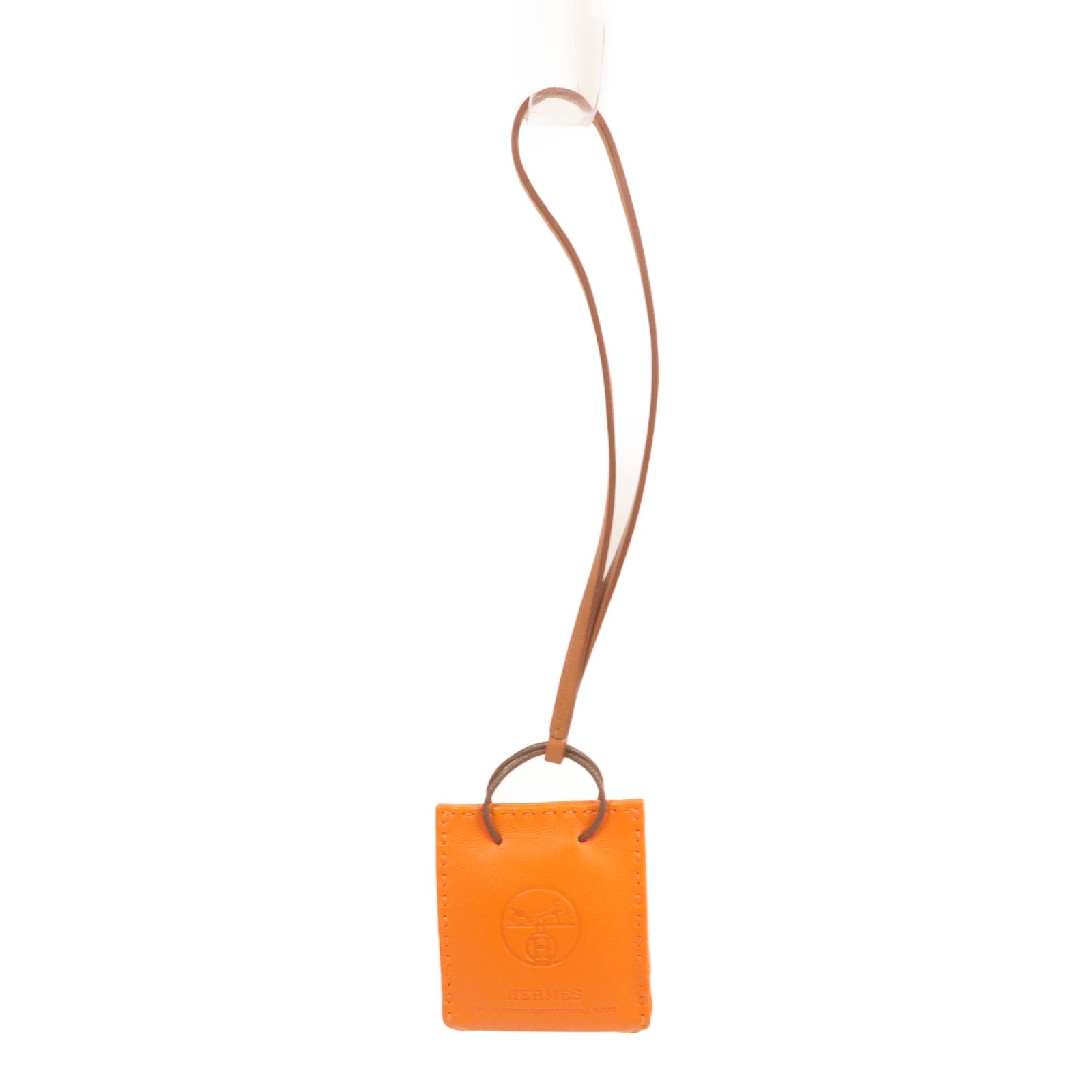 HERMES 【激減優惠】Milo/Swift皮革Sac Orange Charm掛飾