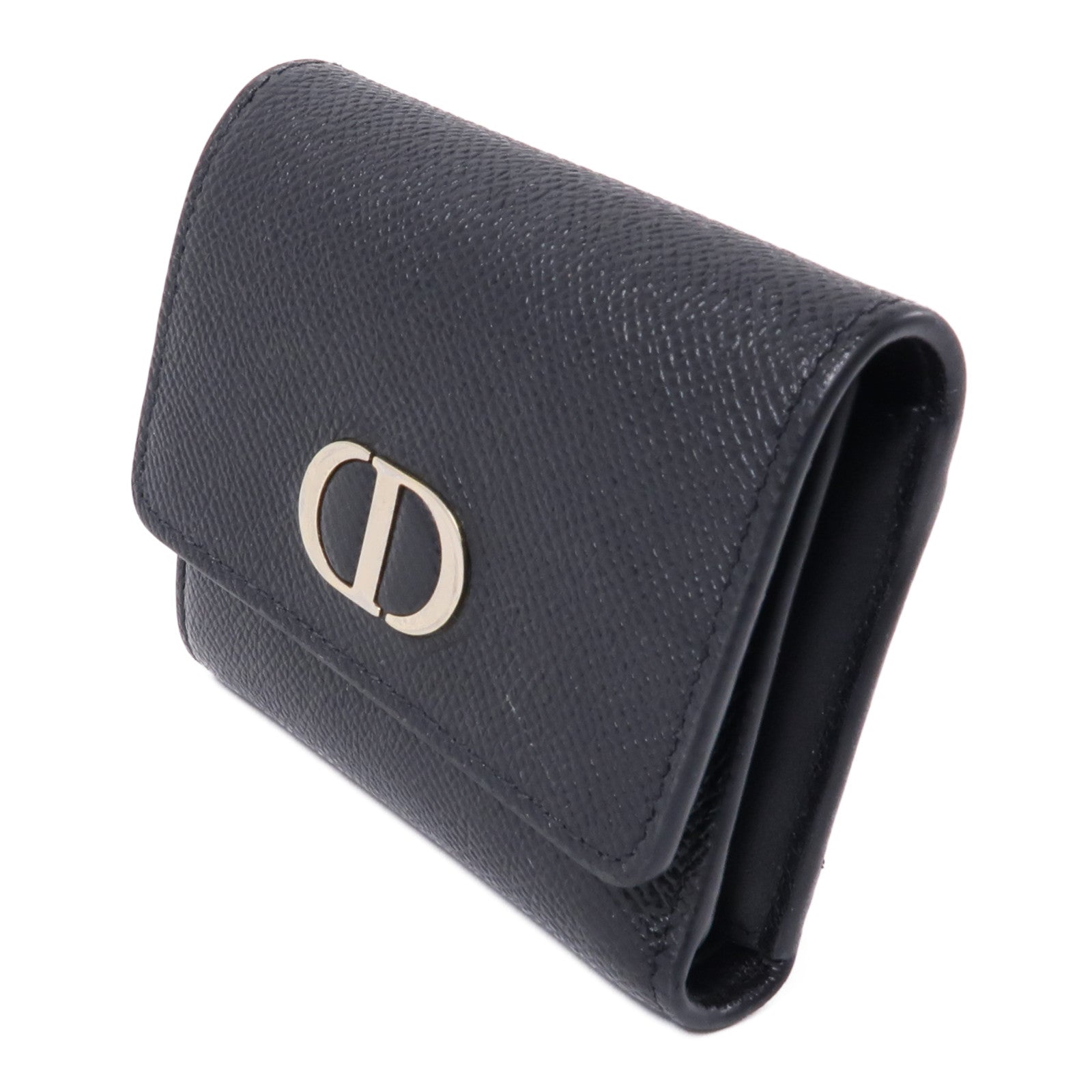 Dior 牛皮皮革Wallet金扣錢包黑色