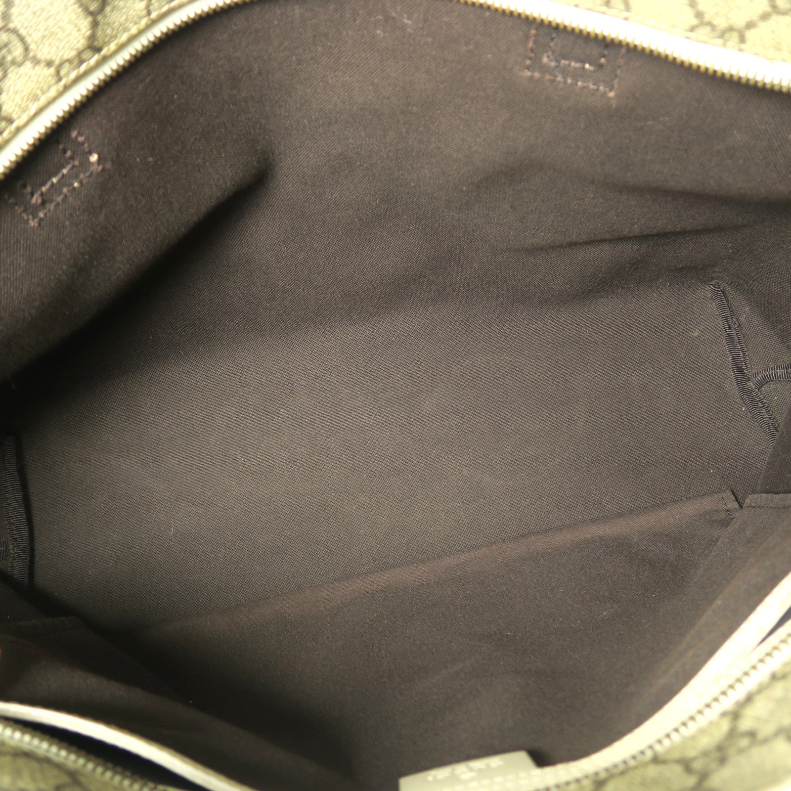 GUCCI 【激減優惠】塗層帆布Tote Bag銀扣手挽袋啡色