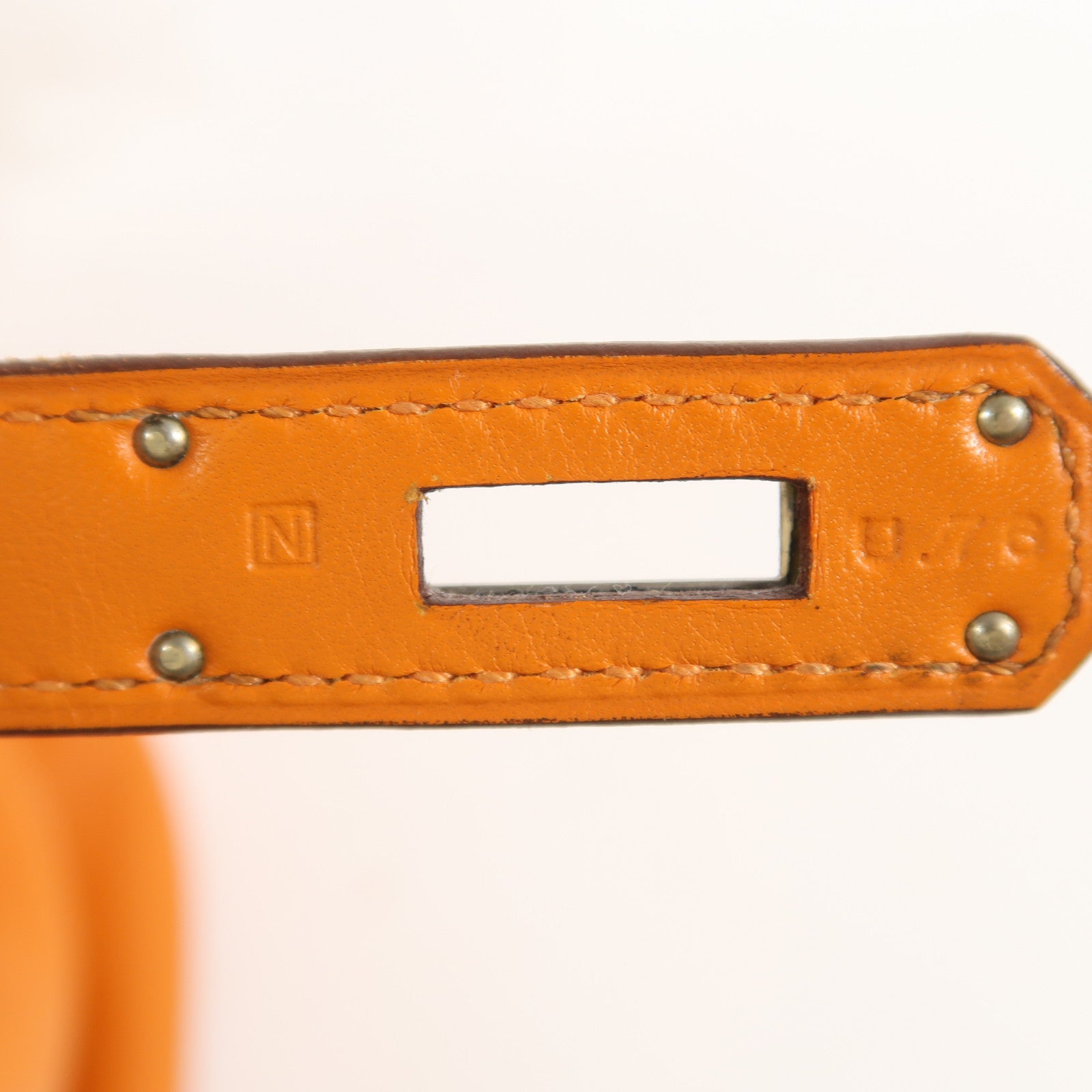 HERMES Swift皮革Birkin 35銀扣手挽袋Orange橙色