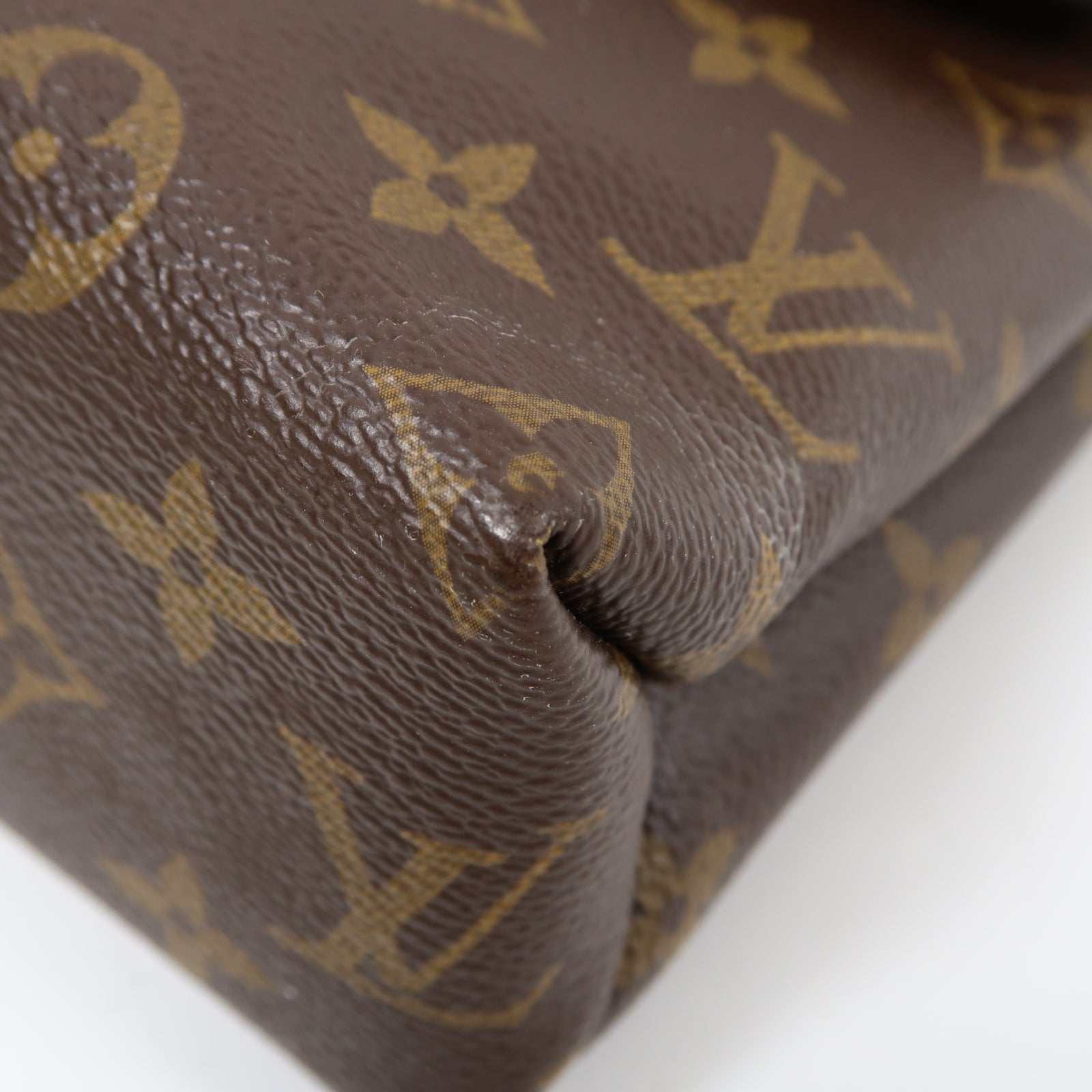 LOUIS VUITTON Monogram Saint Placide金扣鏈帶肩背袋啡色/粉紅色