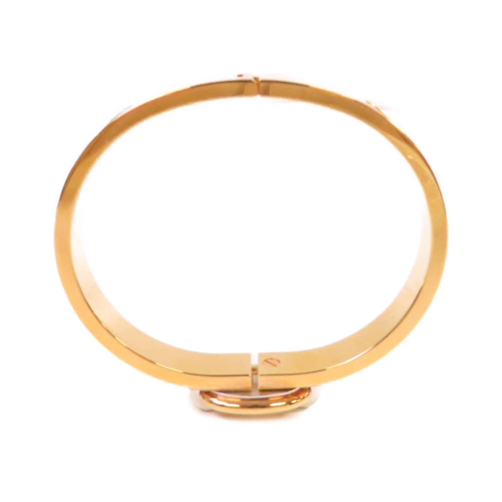 HERMES 金屬/琺瑯Clic Chaine Bracelet金扣手鐲灰色/金色