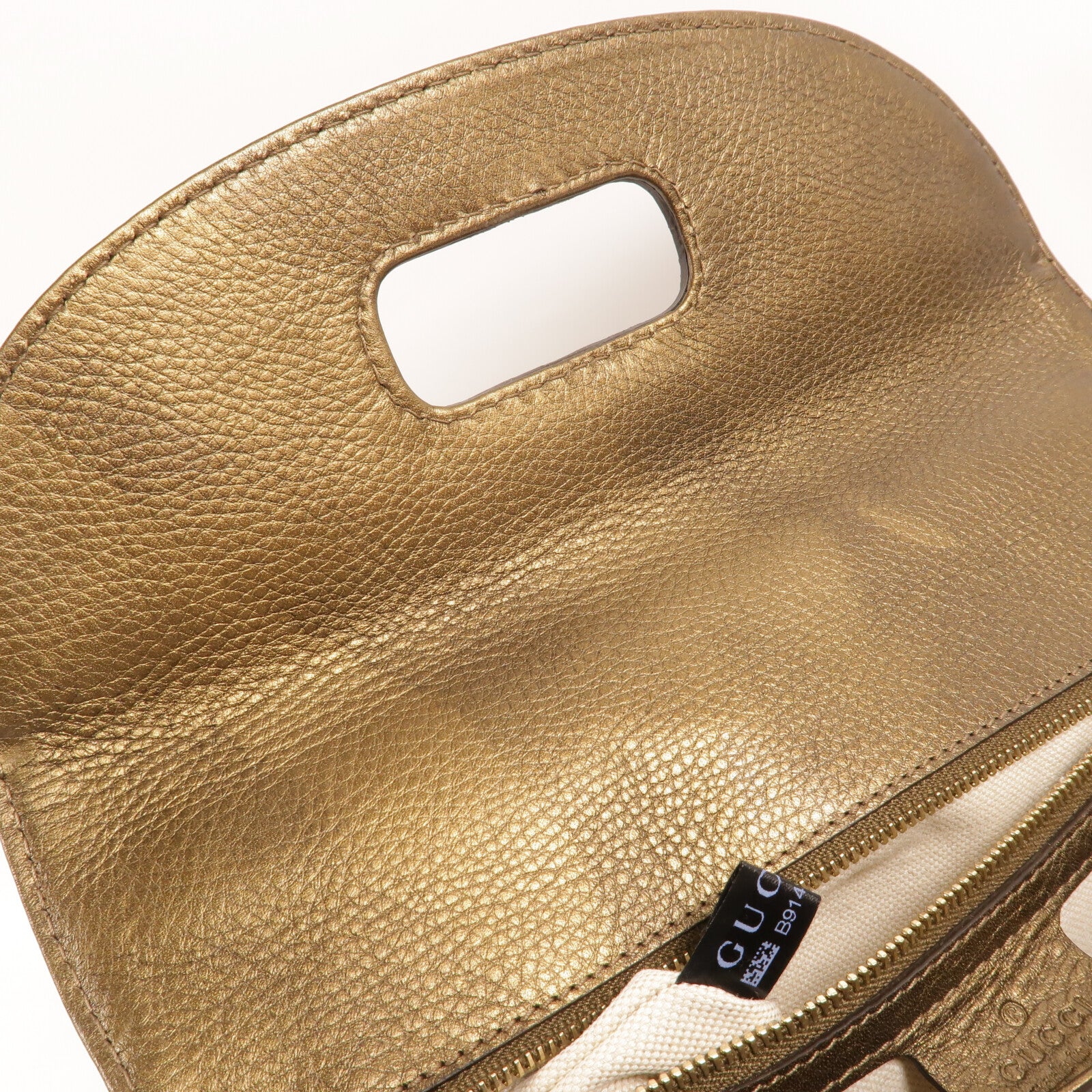 GUCCI 牛皮皮革New Bamboo With Top Handle手挽肩背兩用袋
