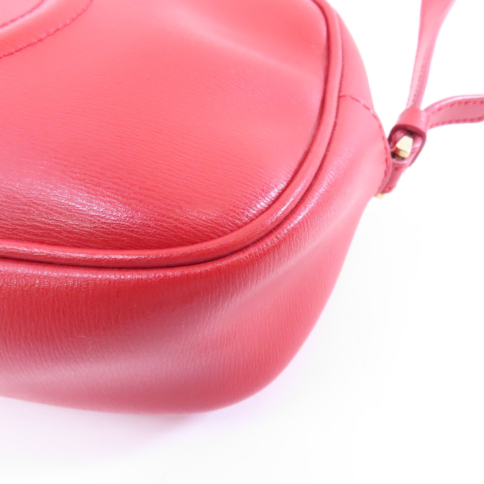 Salvatore Ferragamo 牛皮皮革Shoulder Bag金扣肩背袋紅色