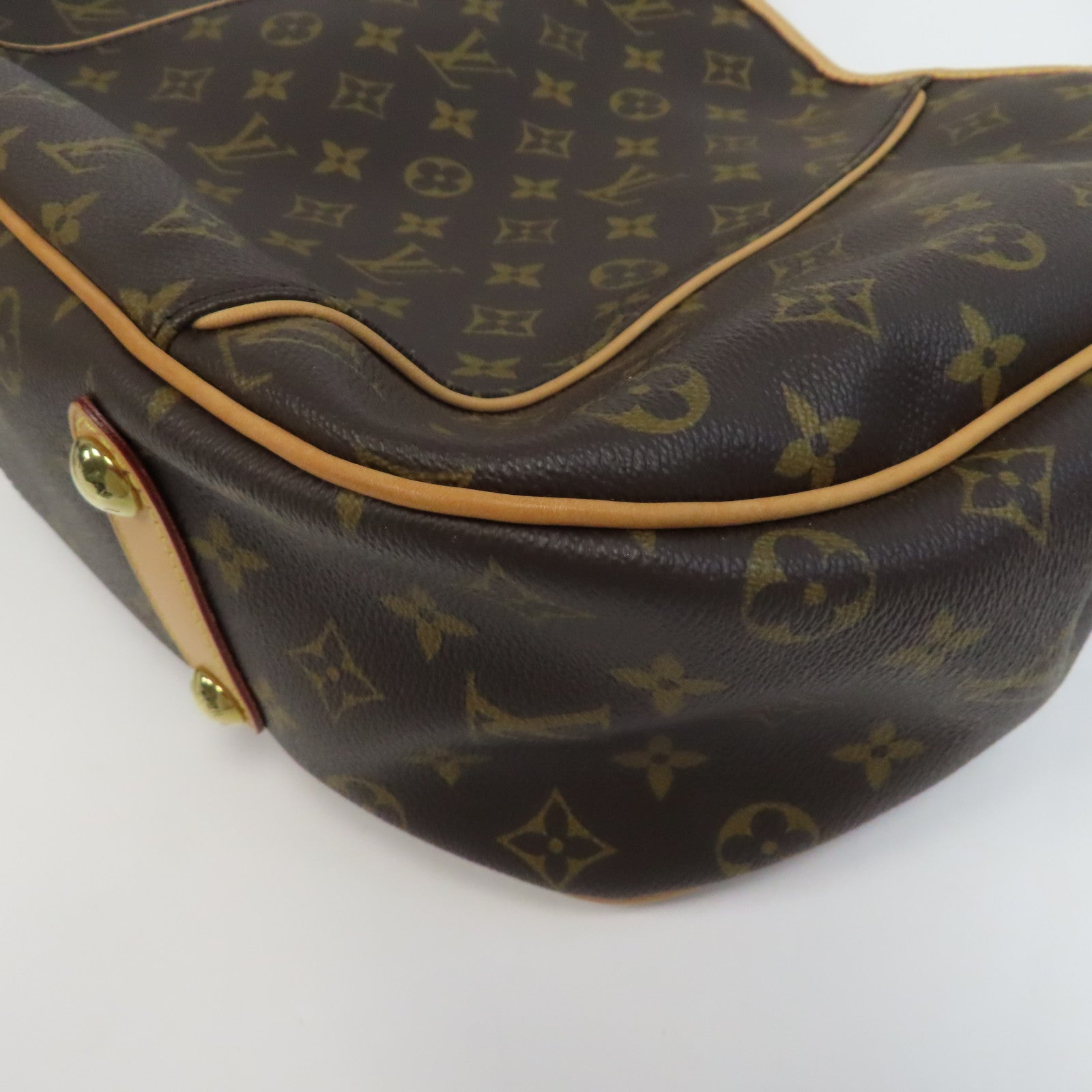 LOUIS VUITTON Monogram Galliera PM金扣肩背袋啡色