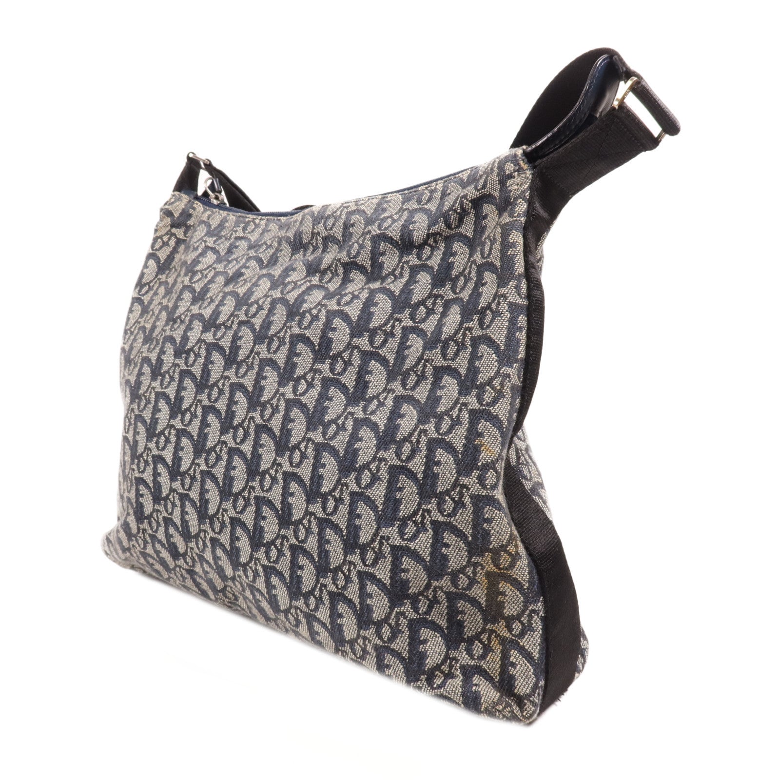 Dior 帆布Vintage Shoulder Bag銀扣肩背袋